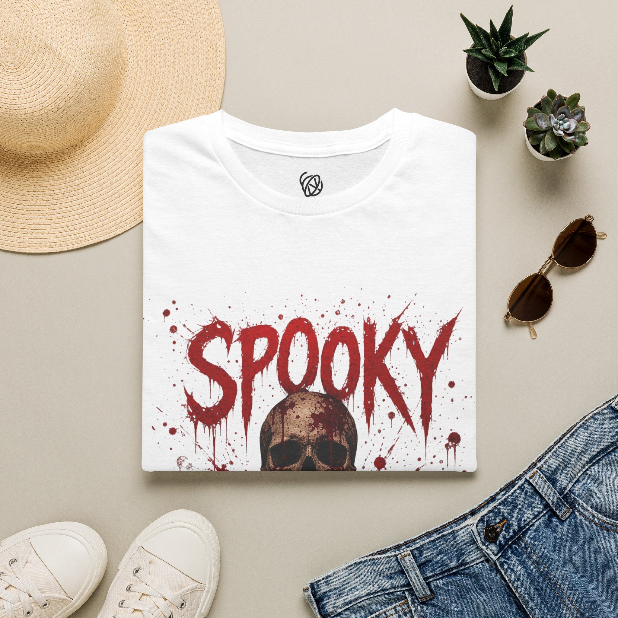 T-Shirt — "Spooky Bitch" Horror Skull Halloween Graphic Tee