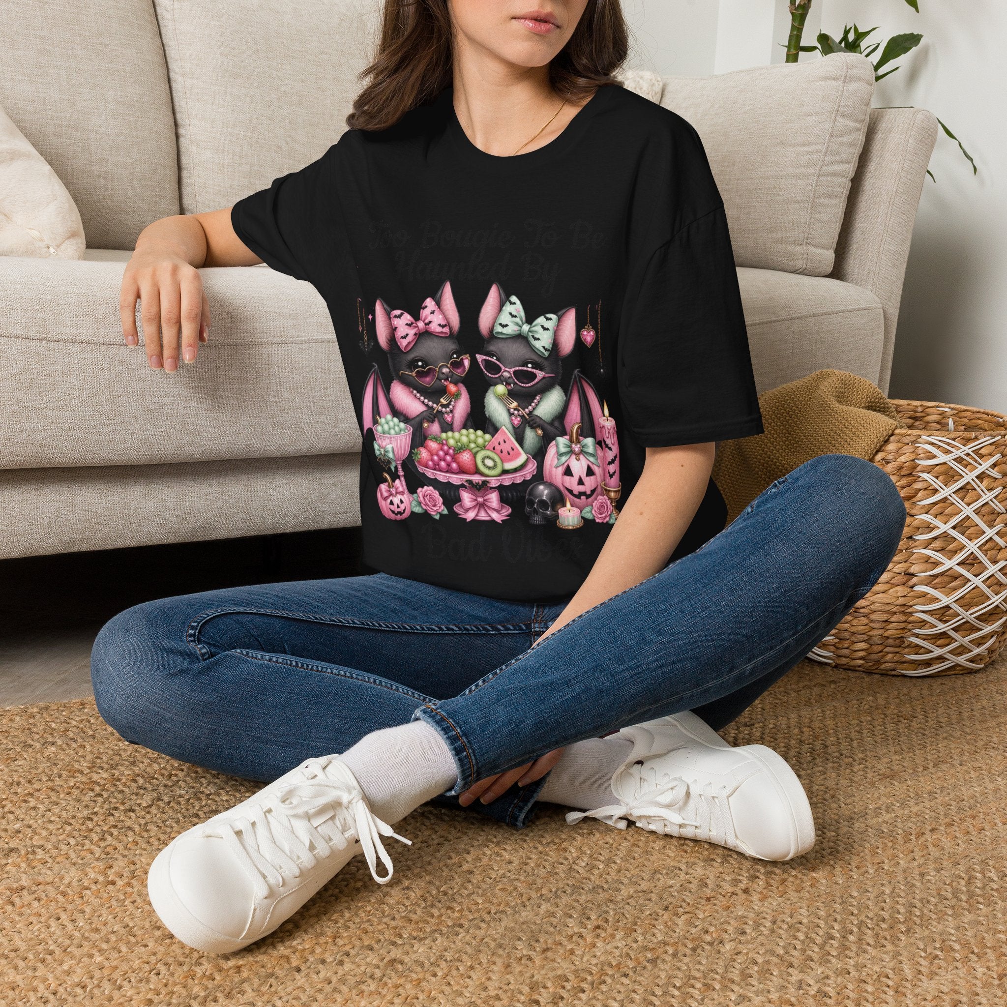 Bat Sisters Graphic Tee — Cute Gothic Kawaii Bats with Bows