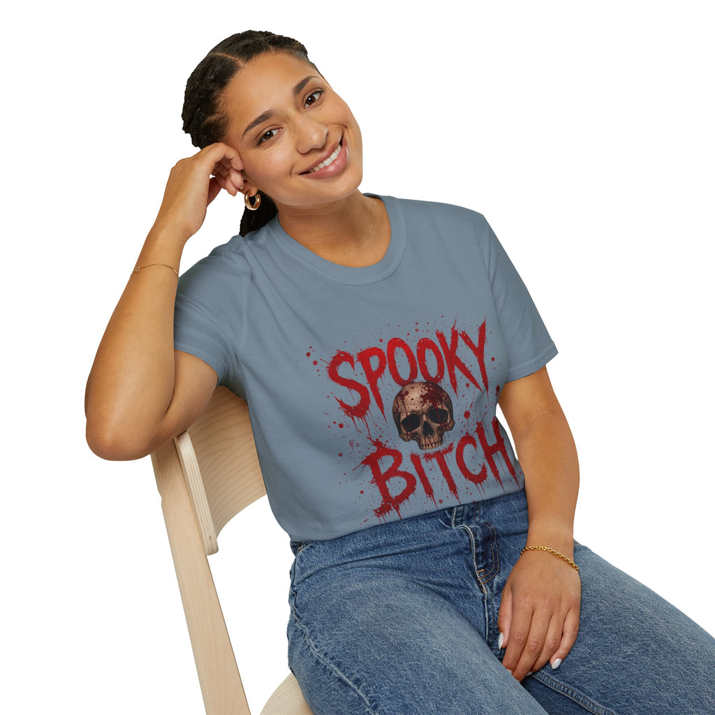 T-Shirt — "Spooky Bitch" Horror Skull Halloween Graphic Tee