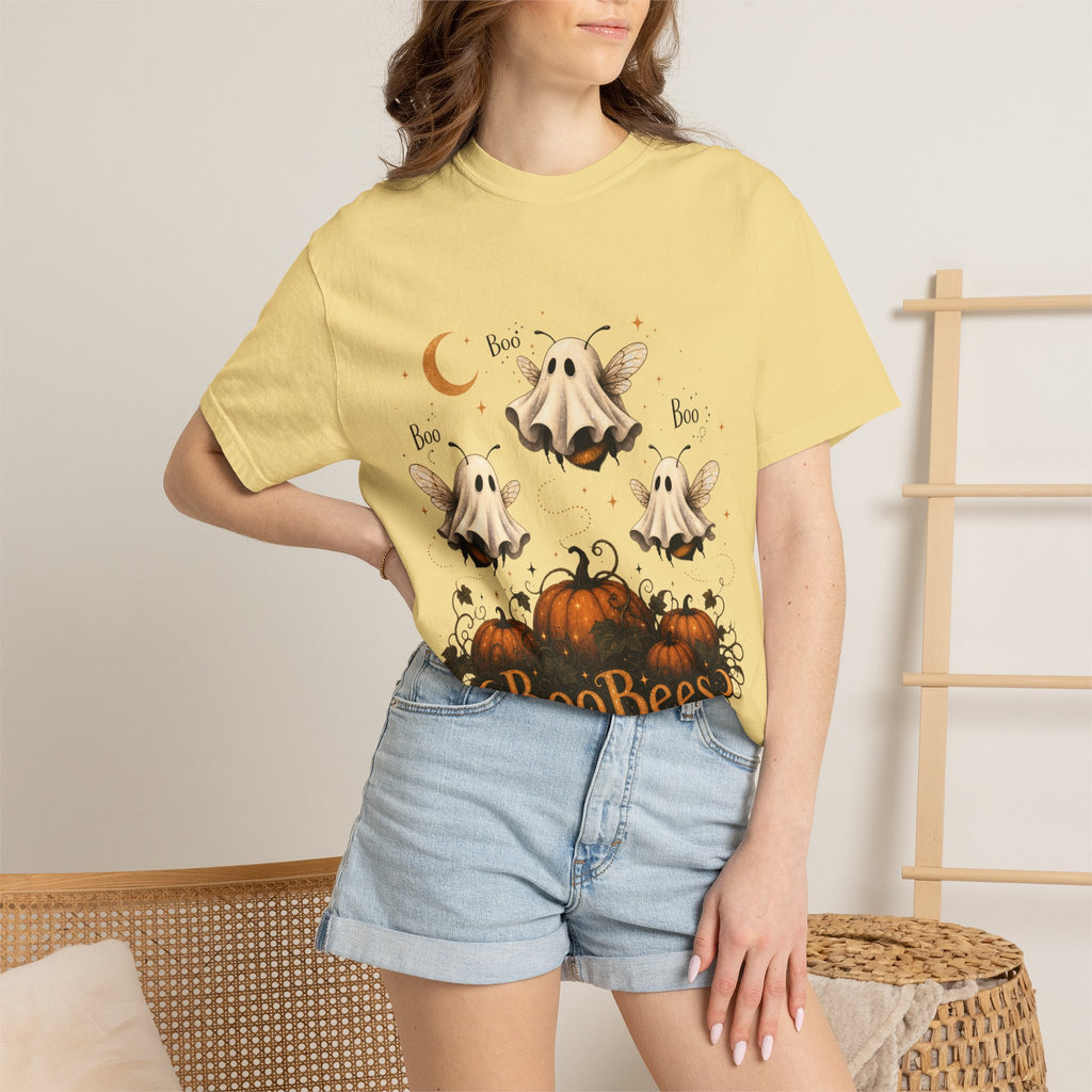 BooBees Halloween T-Shirt — Cute Ghost Bees & Pumpkins Graphic Tee