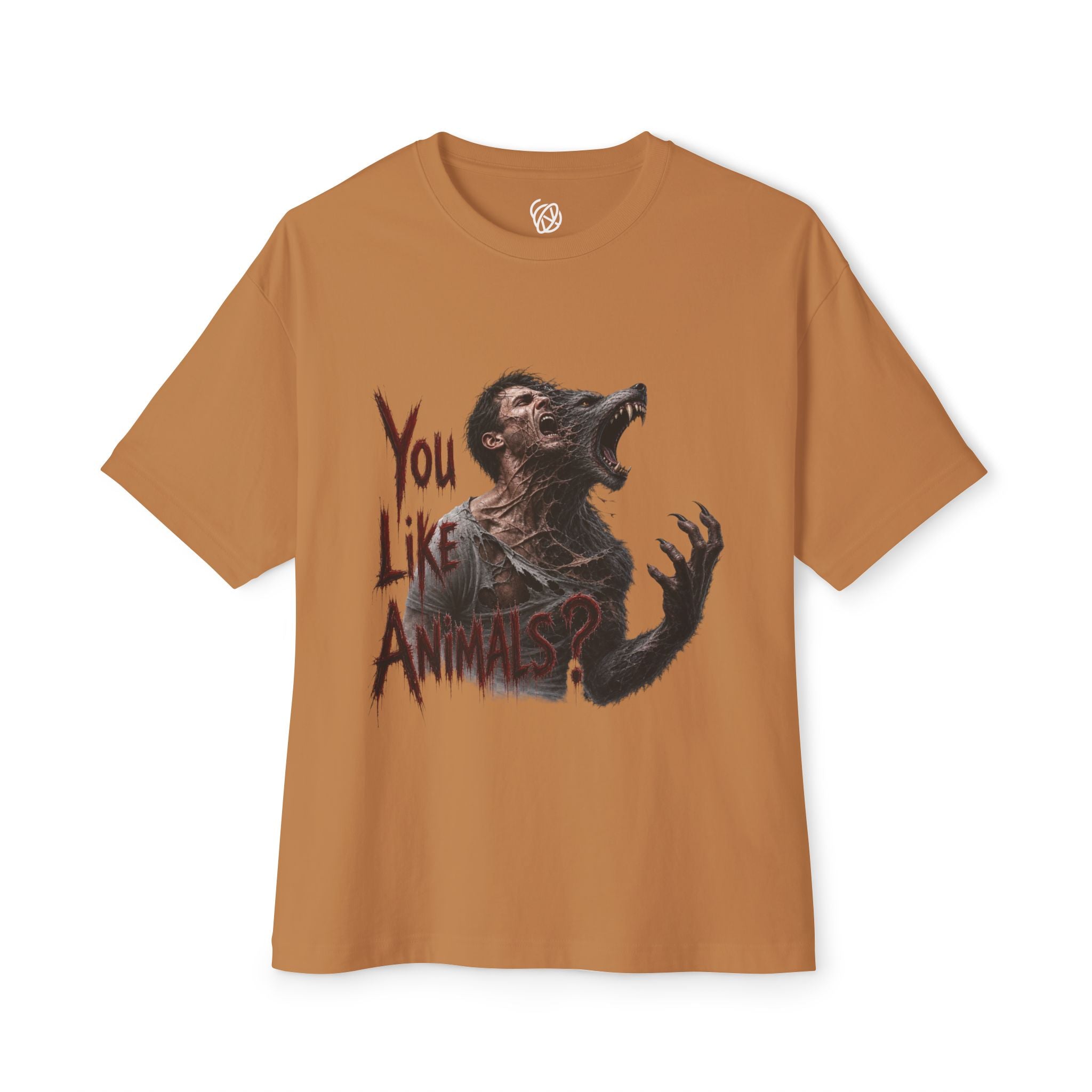 Werewolf Graphic Tee – "You Like Animals" Horror Shirt
