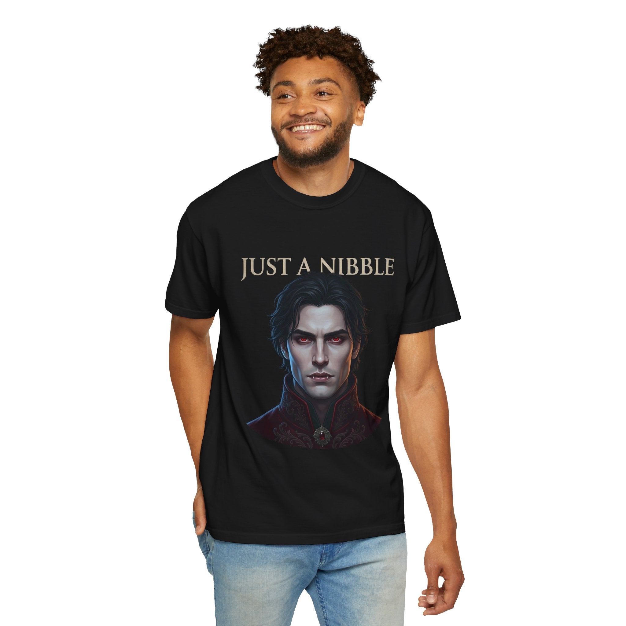Vampire Portrait T-Shirt "Just a Nibble" – Gothic Gothic Graphic Tee