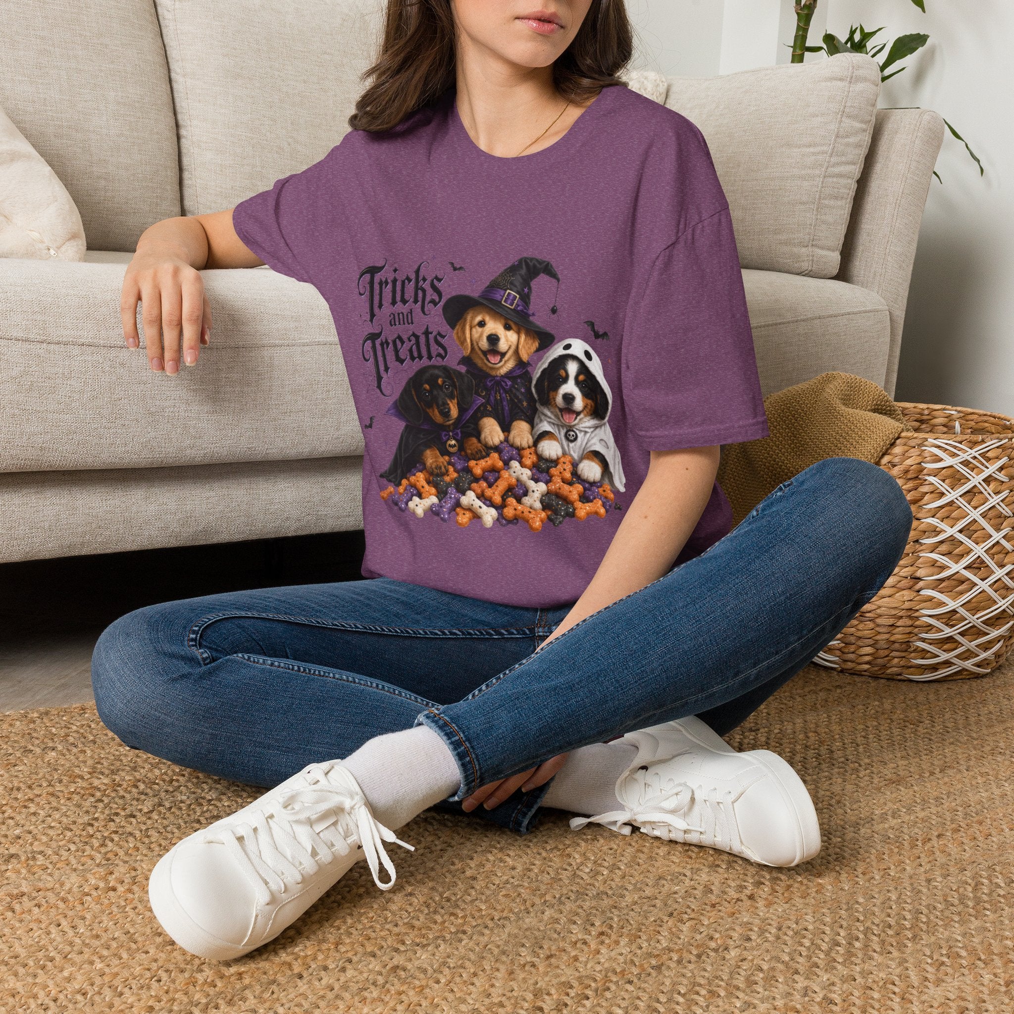 Tricks and Treats Halloween Dog T-Shirt