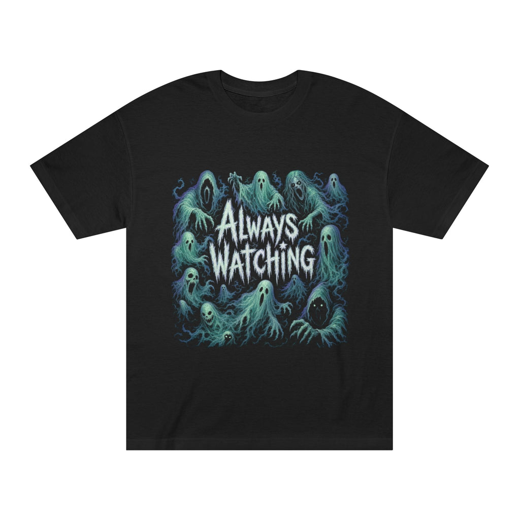 "Always Watching" Ghosts Graphic Tee — Spooky Horror Crewneck