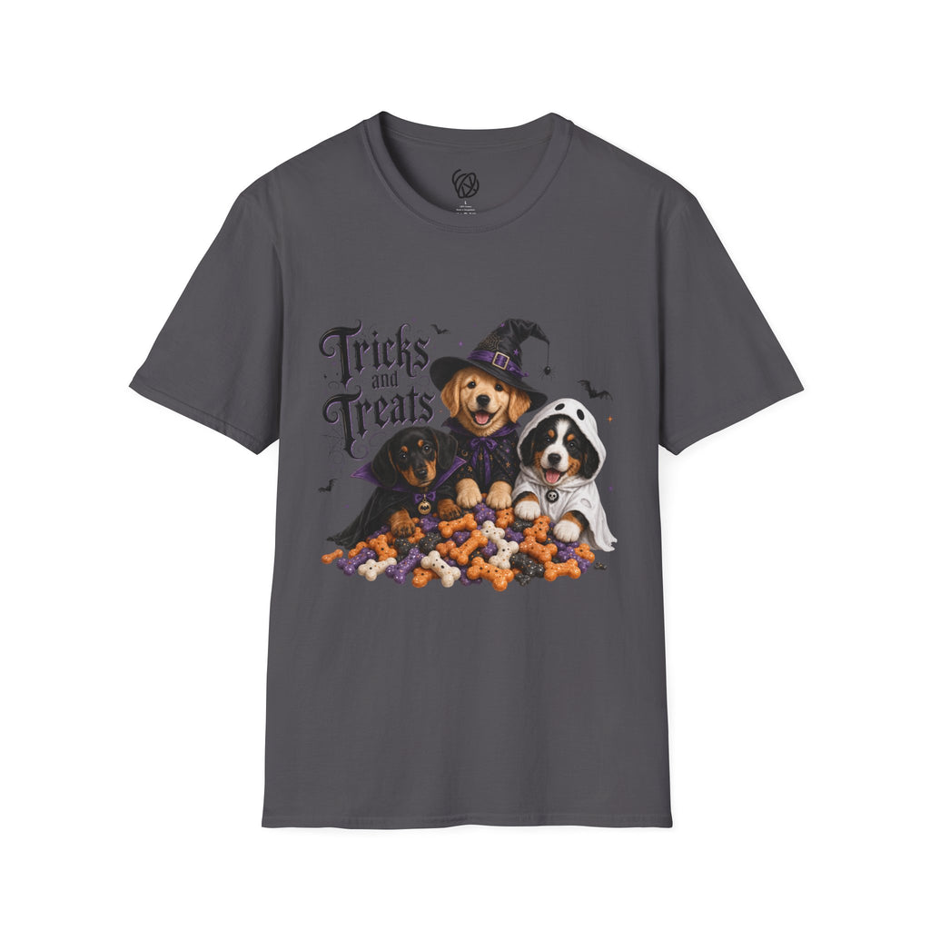Tricks and Treats Halloween Dog T-Shirt
