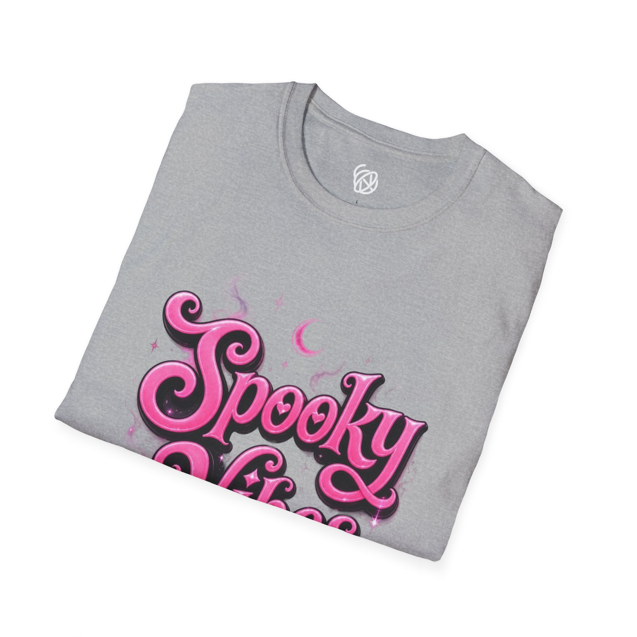 Spooky Vibes T-Shirt — Pink Retro Halloween Graphic Tee