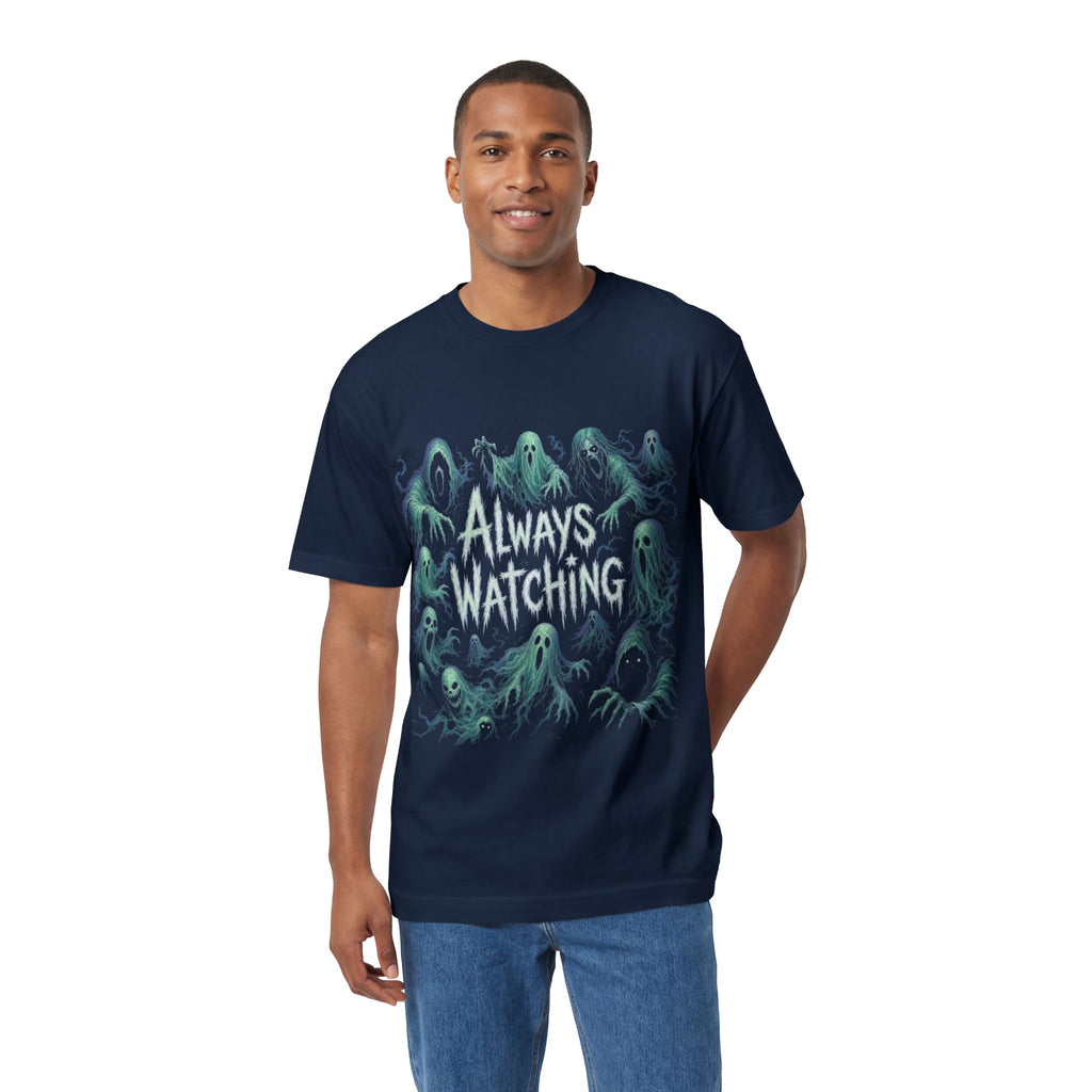 "Always Watching" Ghosts Graphic Tee — Spooky Horror Crewneck