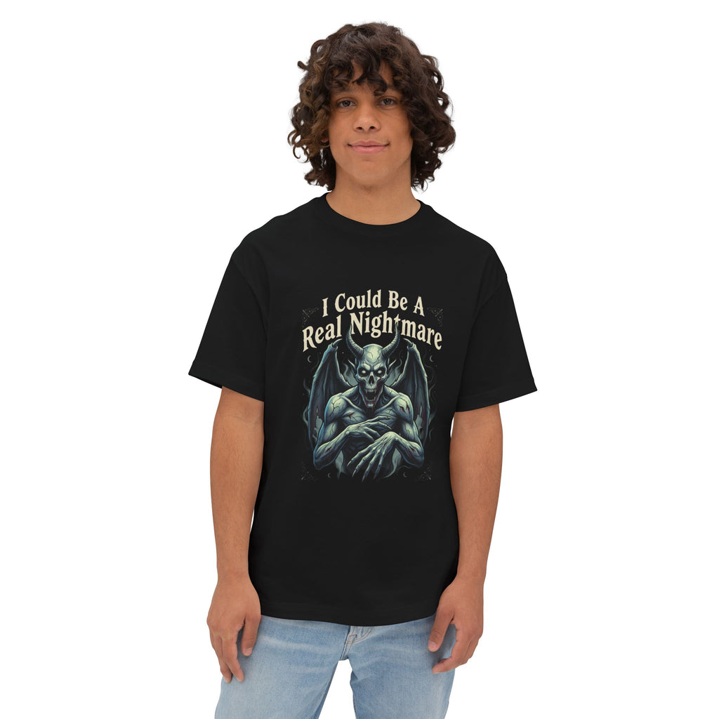 I Could Be A Real Nightmare Tee — Gothic Demon Graphic T‑Shirt