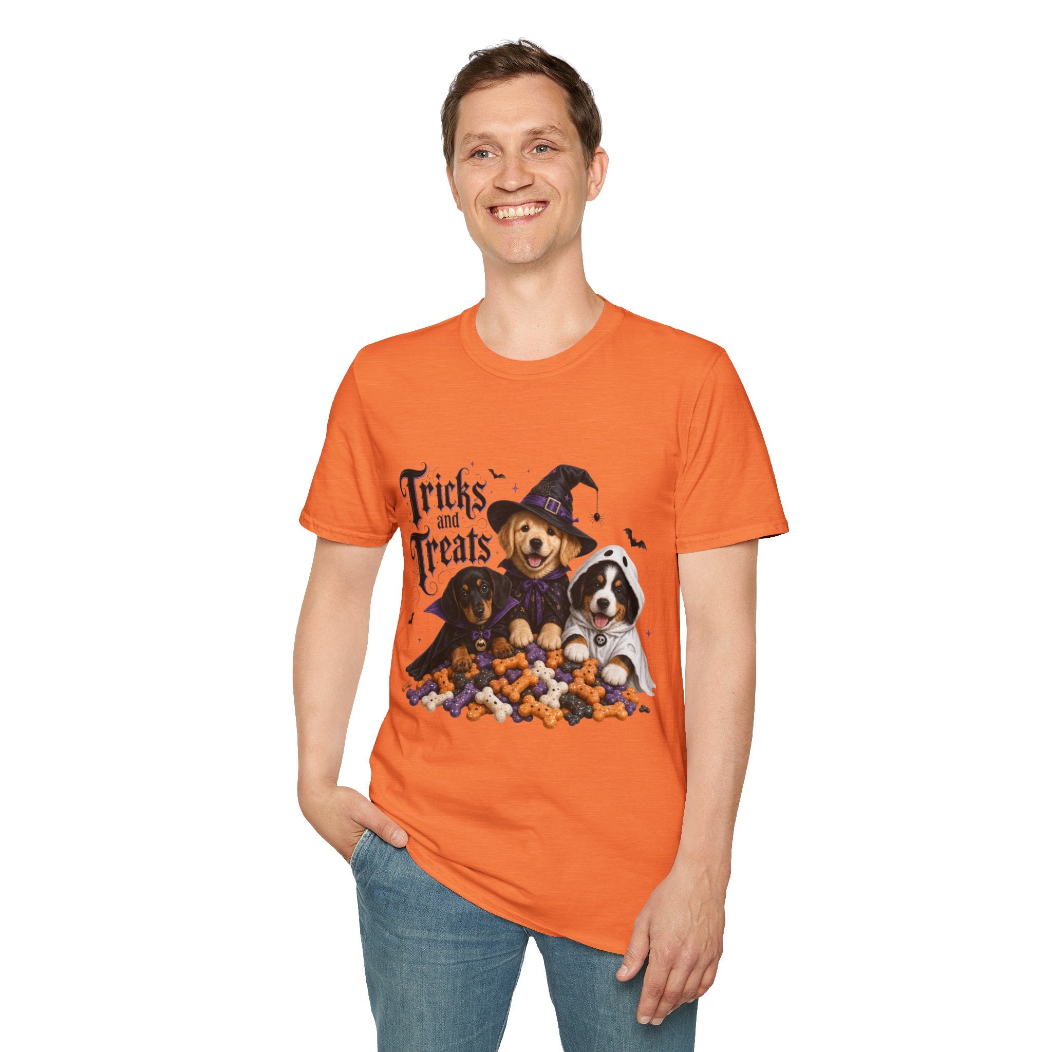 Tricks and Treats Halloween Dog T-Shirt