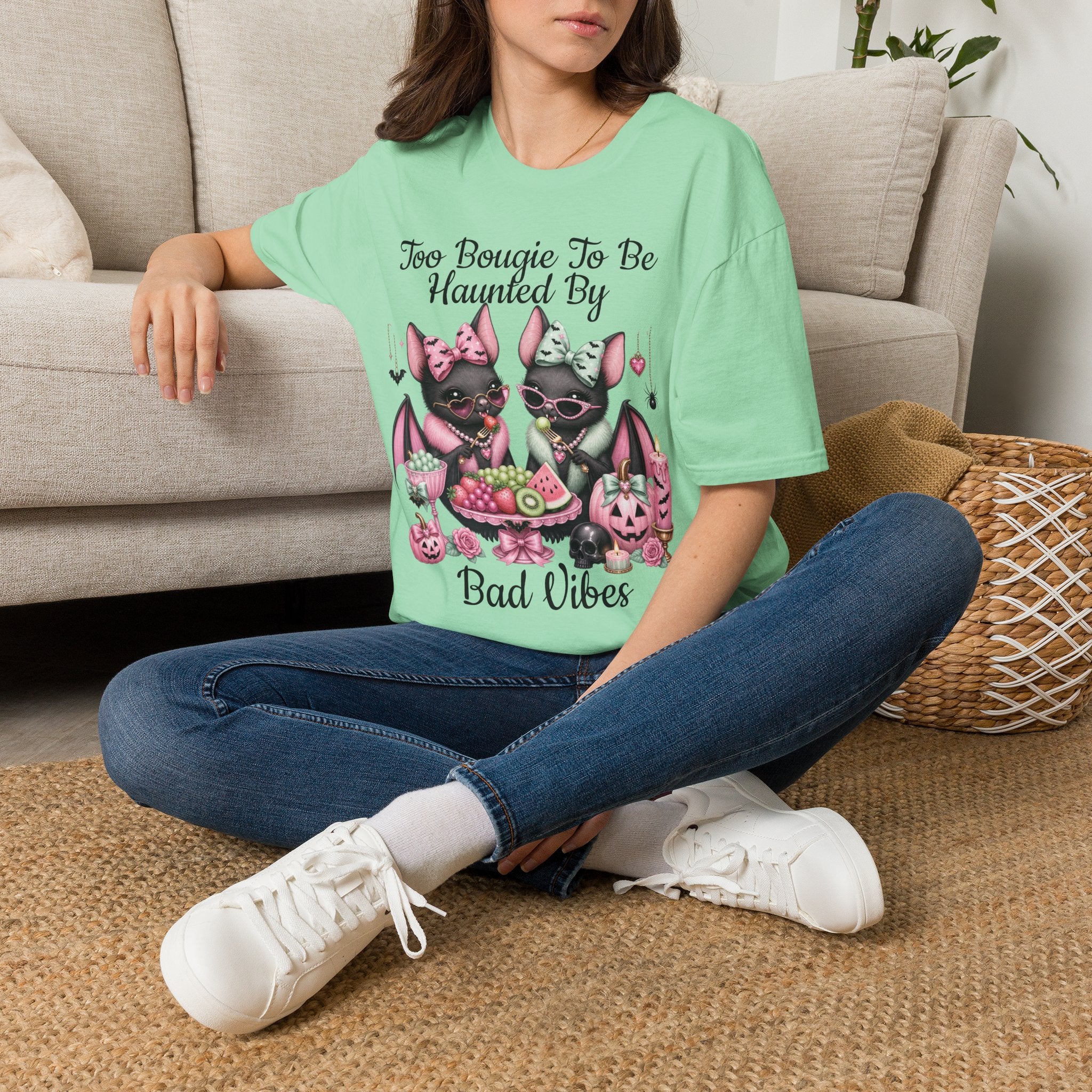 Bat Sisters Graphic Tee — Cute Gothic Kawaii Bats with Bows
