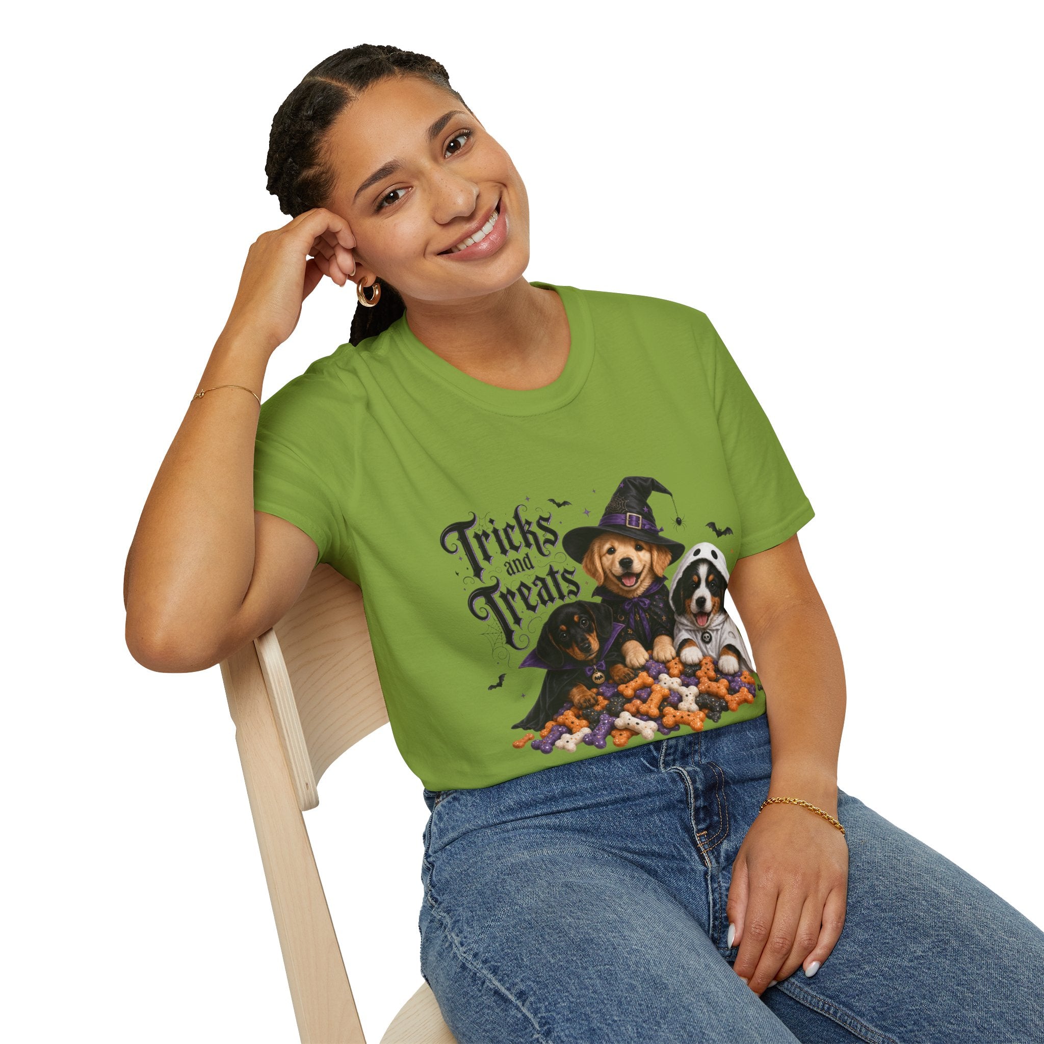 Tricks and Treats Halloween Dog T-Shirt