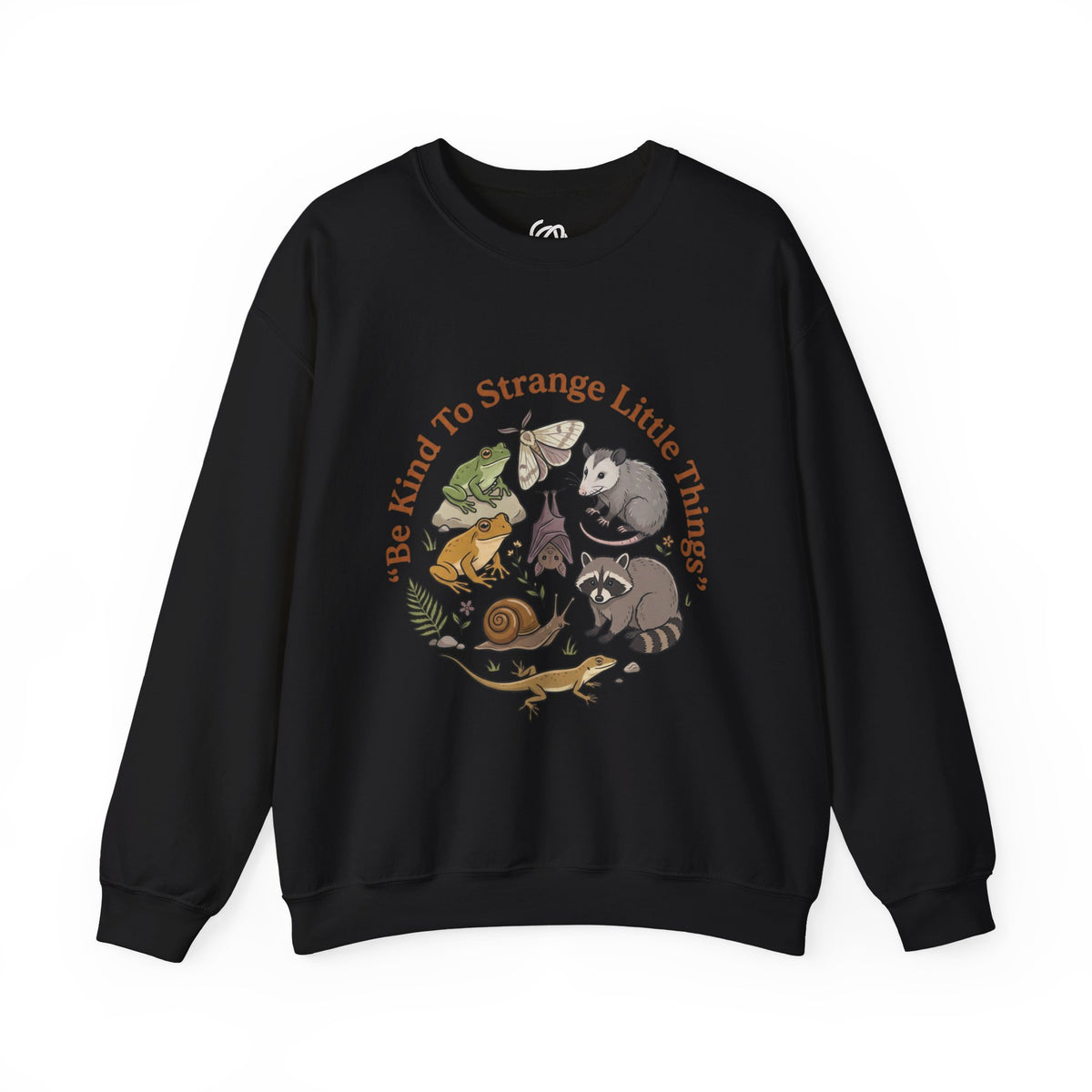 Sweatshirt — "Be Kind to Strange Little Things" Woodland Critter Crewneck