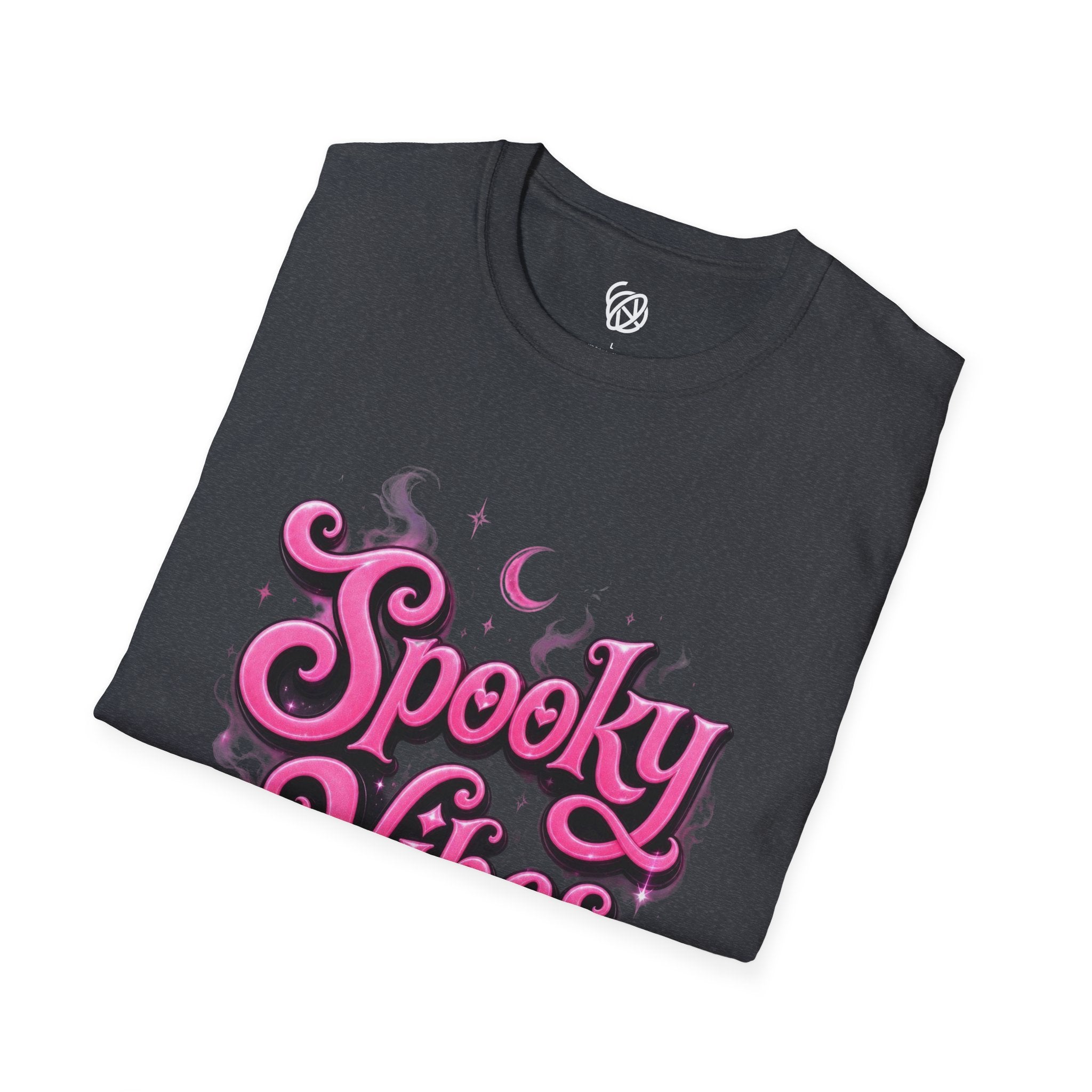Spooky Vibes T-Shirt — Pink Retro Halloween Graphic Tee