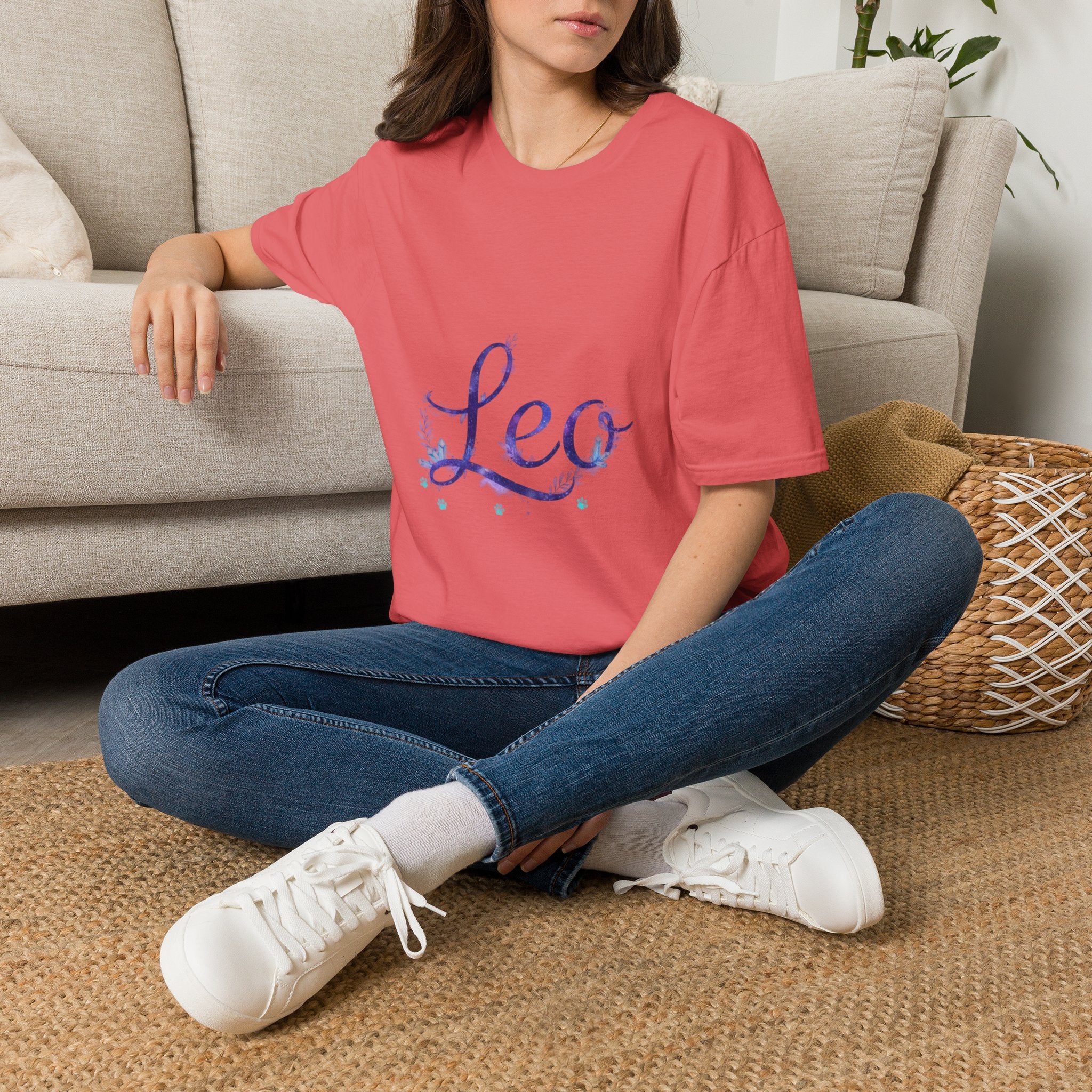 Leo Zodiac T-Shirt — Purple Constellation Astrology Tee