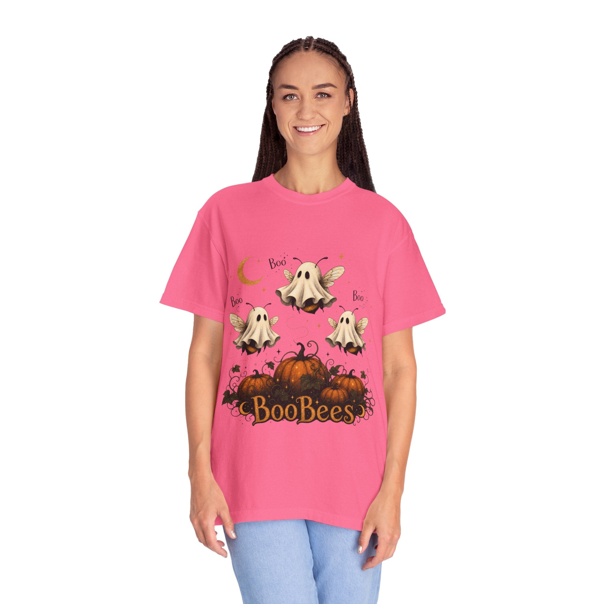 BooBees Halloween T-Shirt — Cute Ghost Bees & Pumpkins Graphic Tee