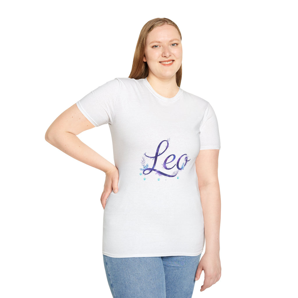 Leo Zodiac T-Shirt — Purple Constellation Astrology Tee