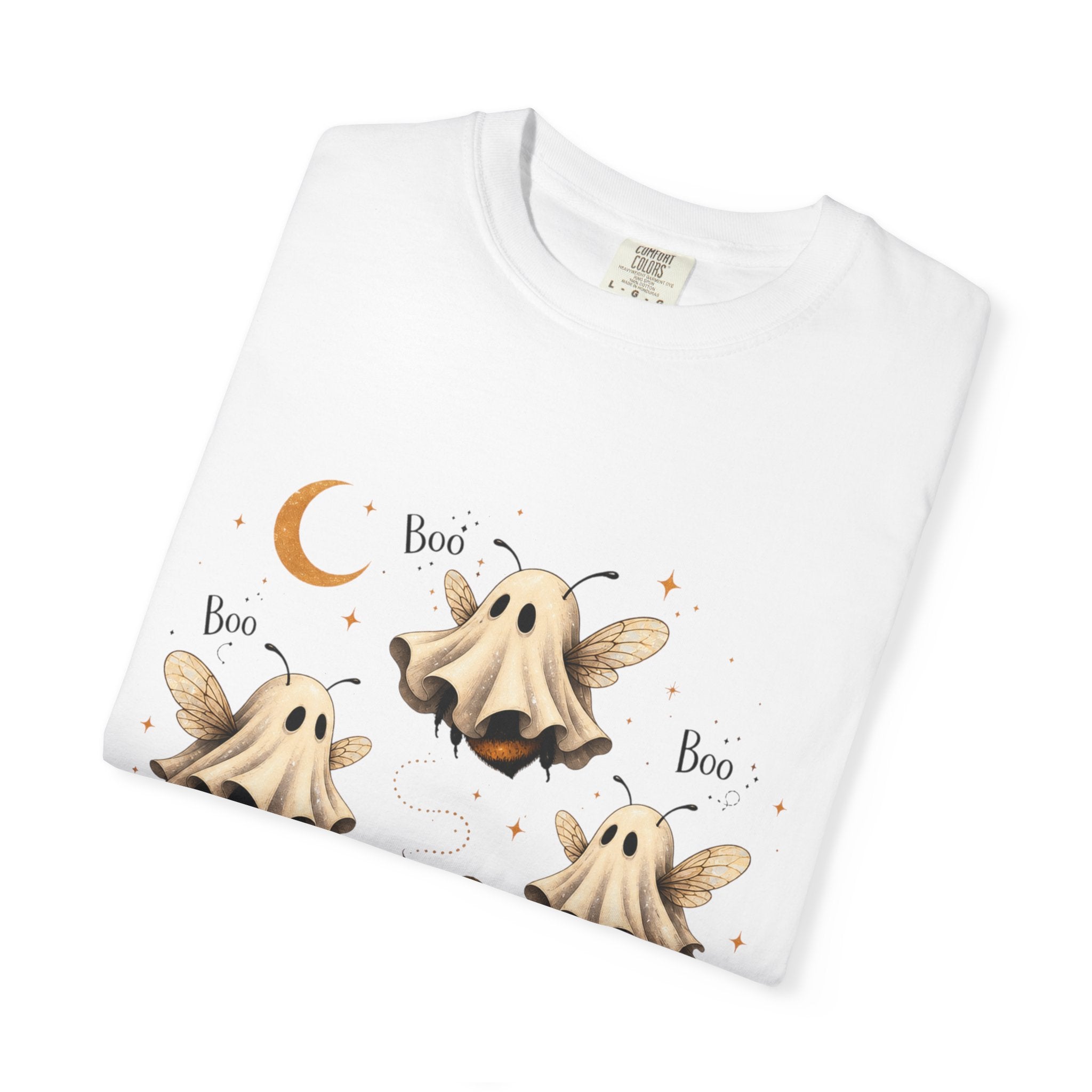 BooBees Halloween T-Shirt — Cute Ghost Bees & Pumpkins Graphic Tee