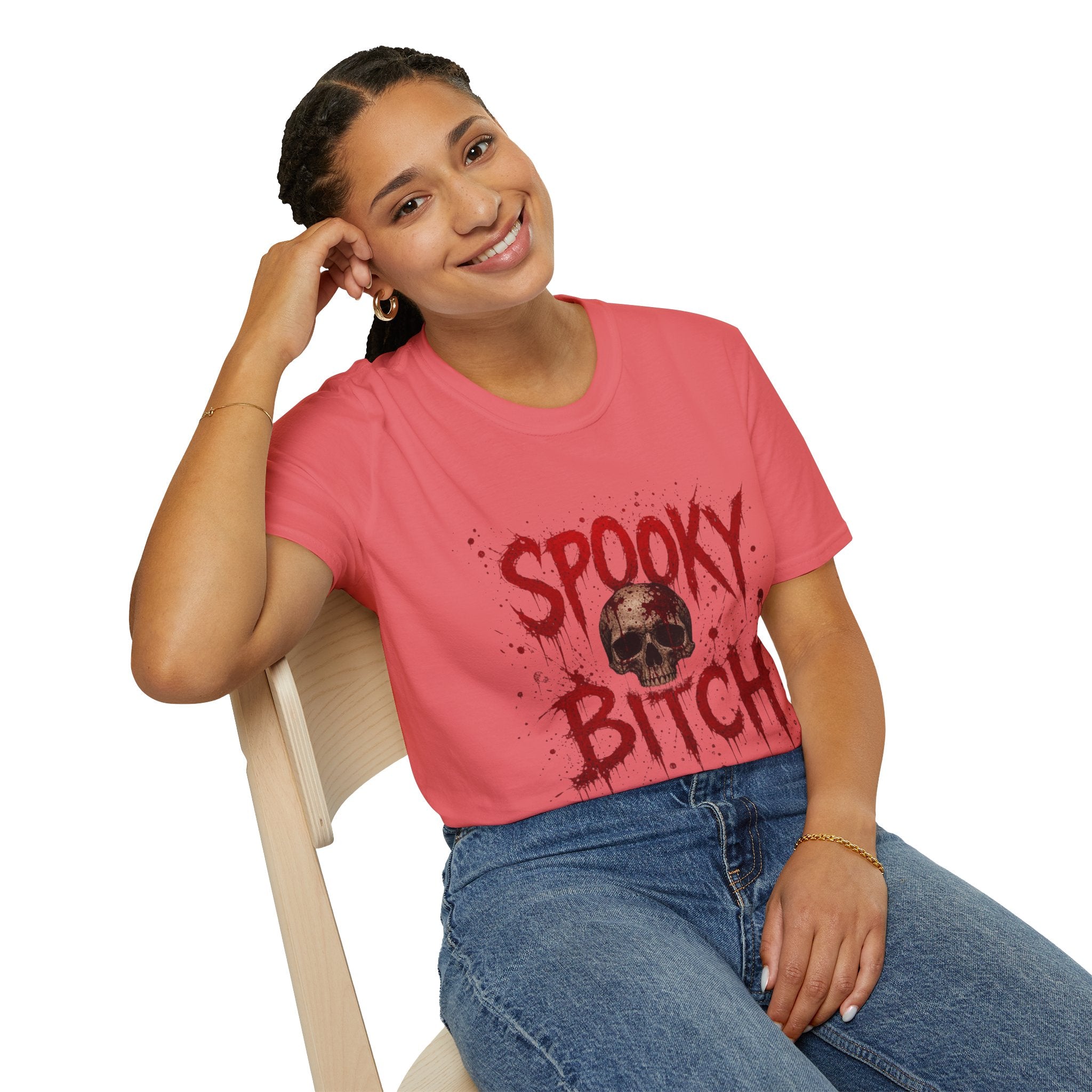 T-Shirt — "Spooky Bitch" Horror Skull Halloween Graphic Tee