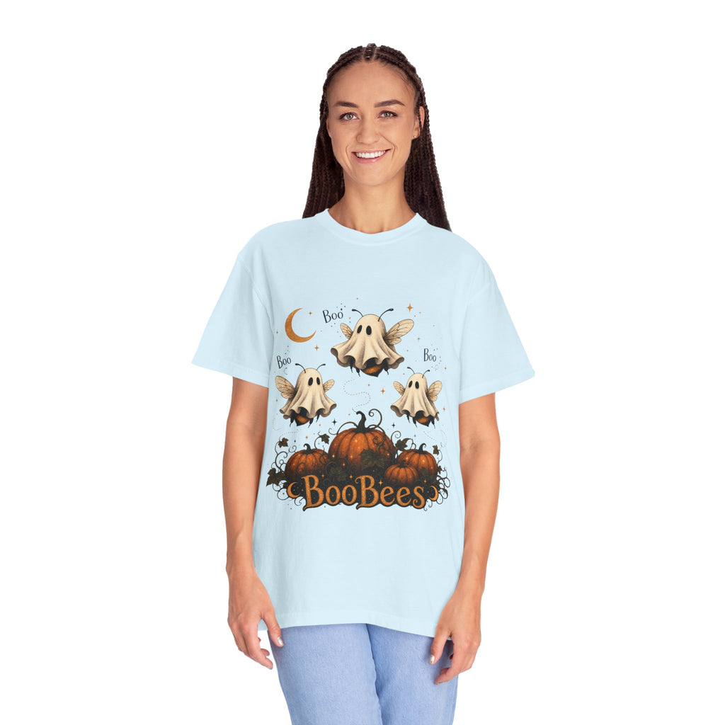 BooBees Halloween T-Shirt — Cute Ghost Bees & Pumpkins Graphic Tee