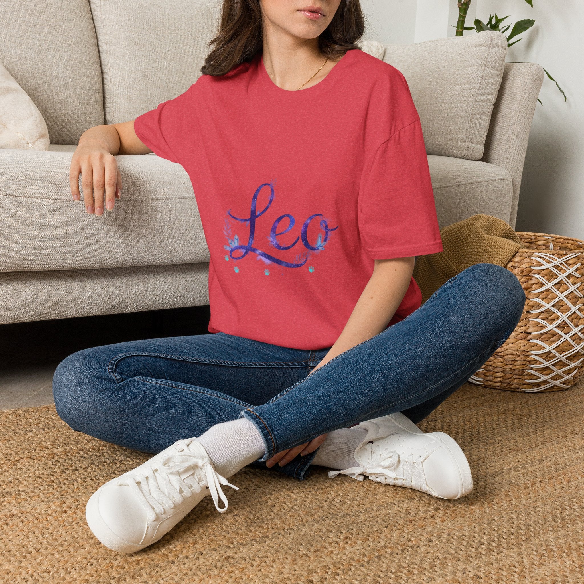 Leo Zodiac T-Shirt — Purple Constellation Astrology Tee