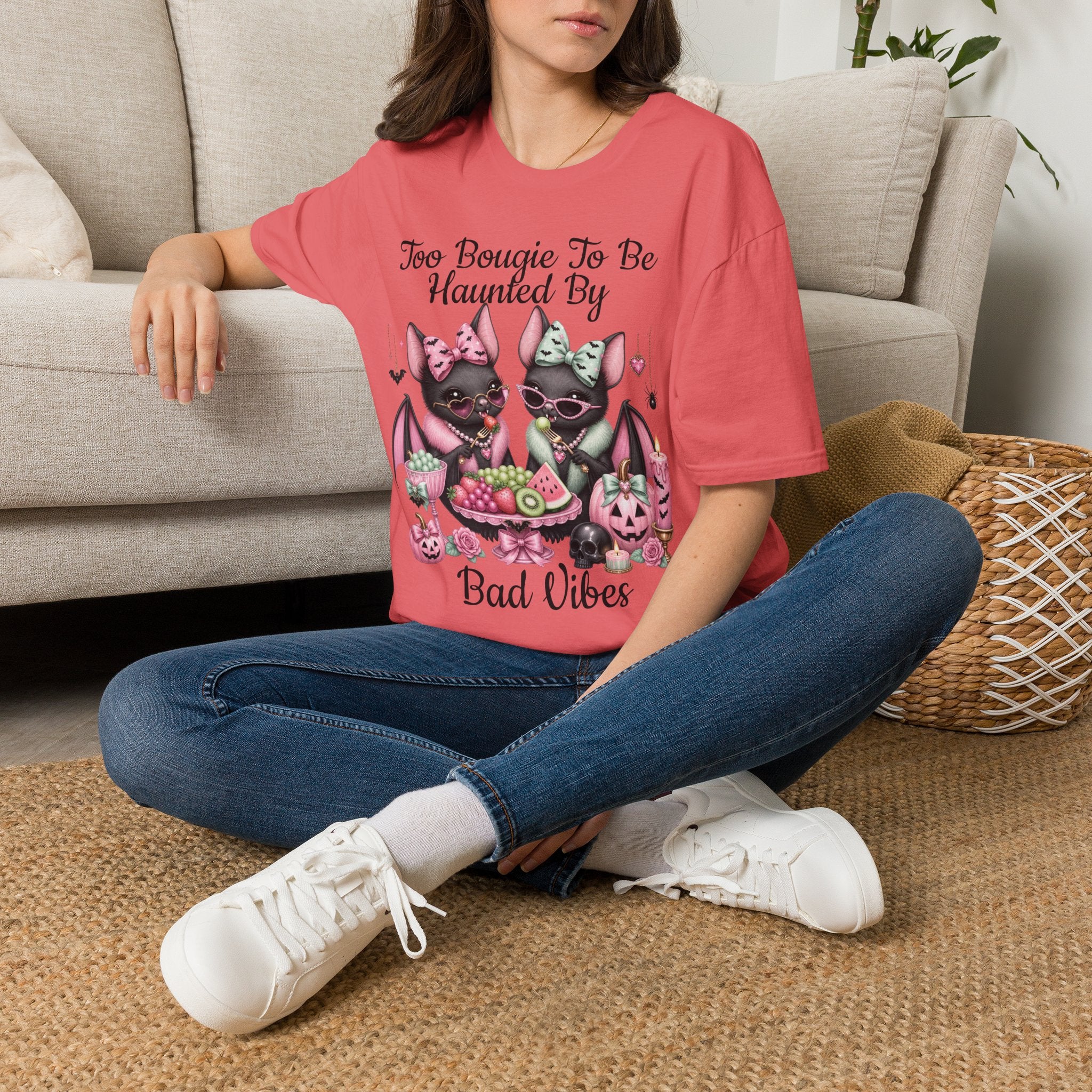 Bat Sisters Graphic Tee — Cute Gothic Kawaii Bats with Bows