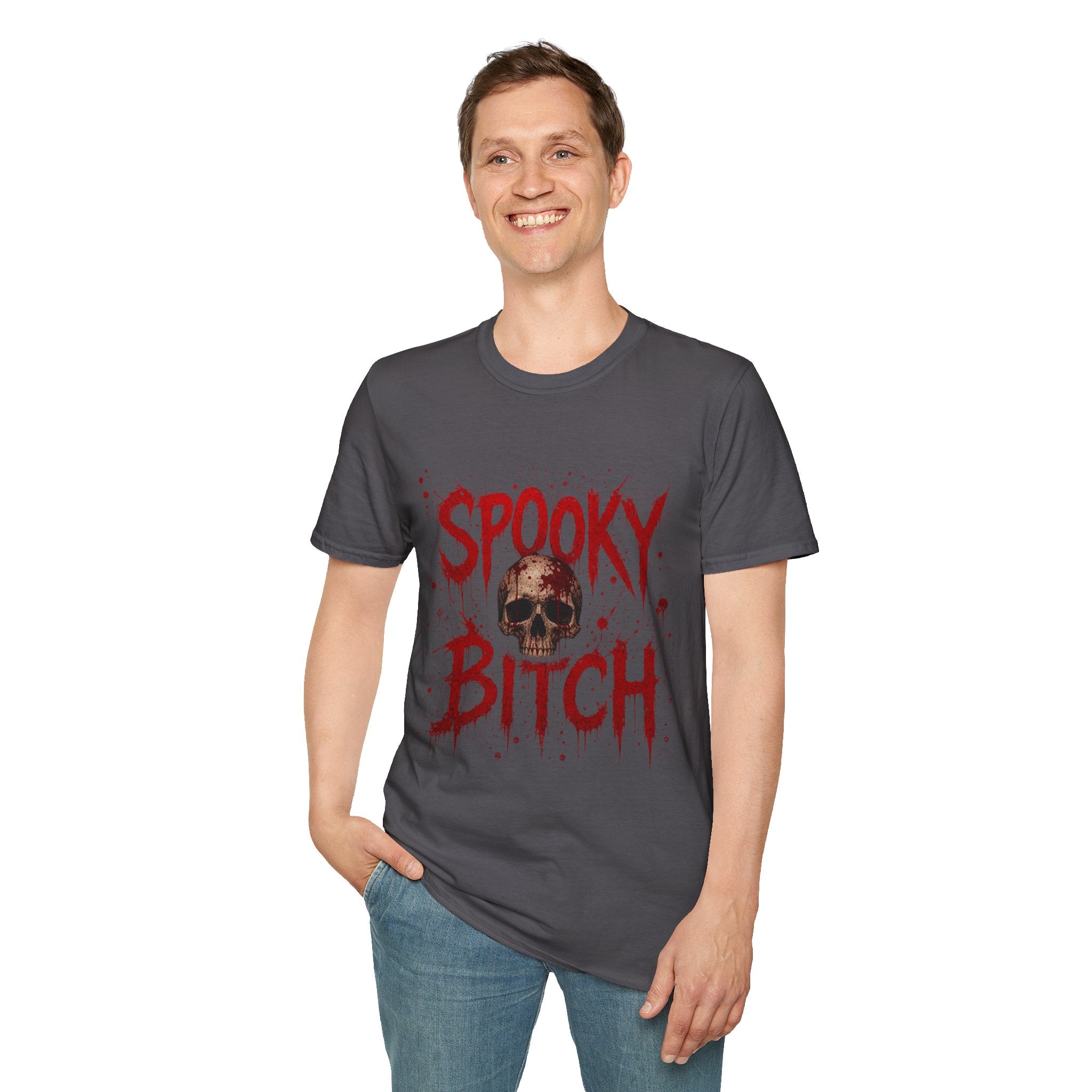 T-Shirt — "Spooky Bitch" Horror Skull Halloween Graphic Tee