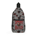 Spooky Bitch Sling Bag — Halloween Skull & Blood Splatter Crossbody Bag
