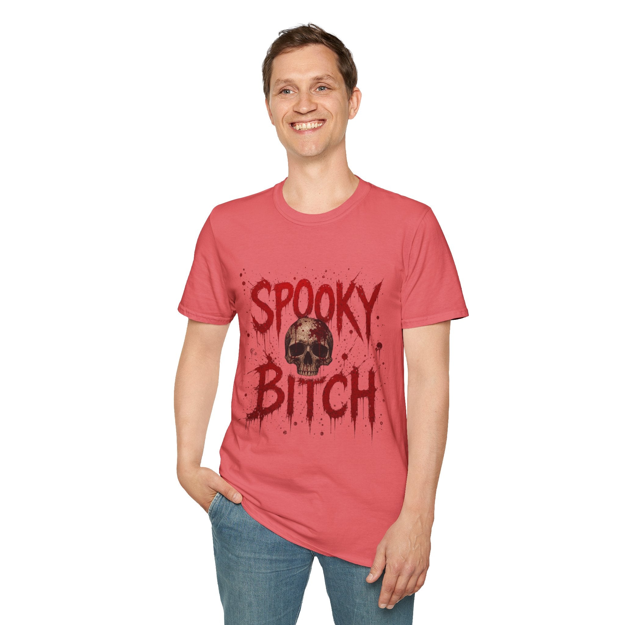 T-Shirt — "Spooky Bitch" Horror Skull Halloween Graphic Tee