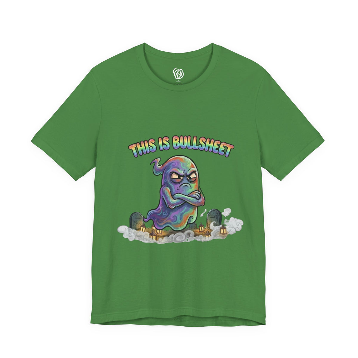 "This Is Bullsheet" Ghost T-Shirt — Funny Halloween Humor Graphic Tee