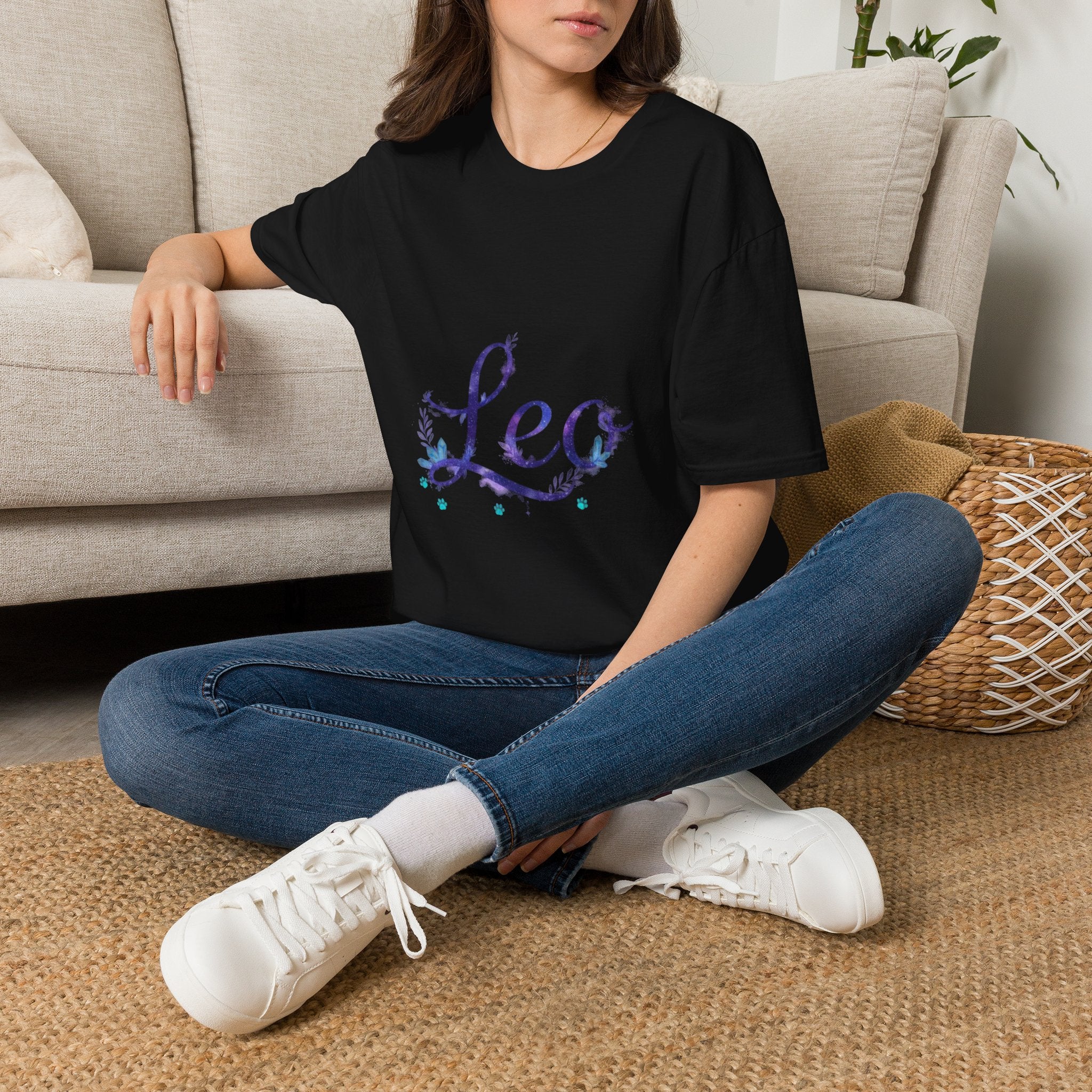 Leo Zodiac T-Shirt — Purple Constellation Astrology Tee