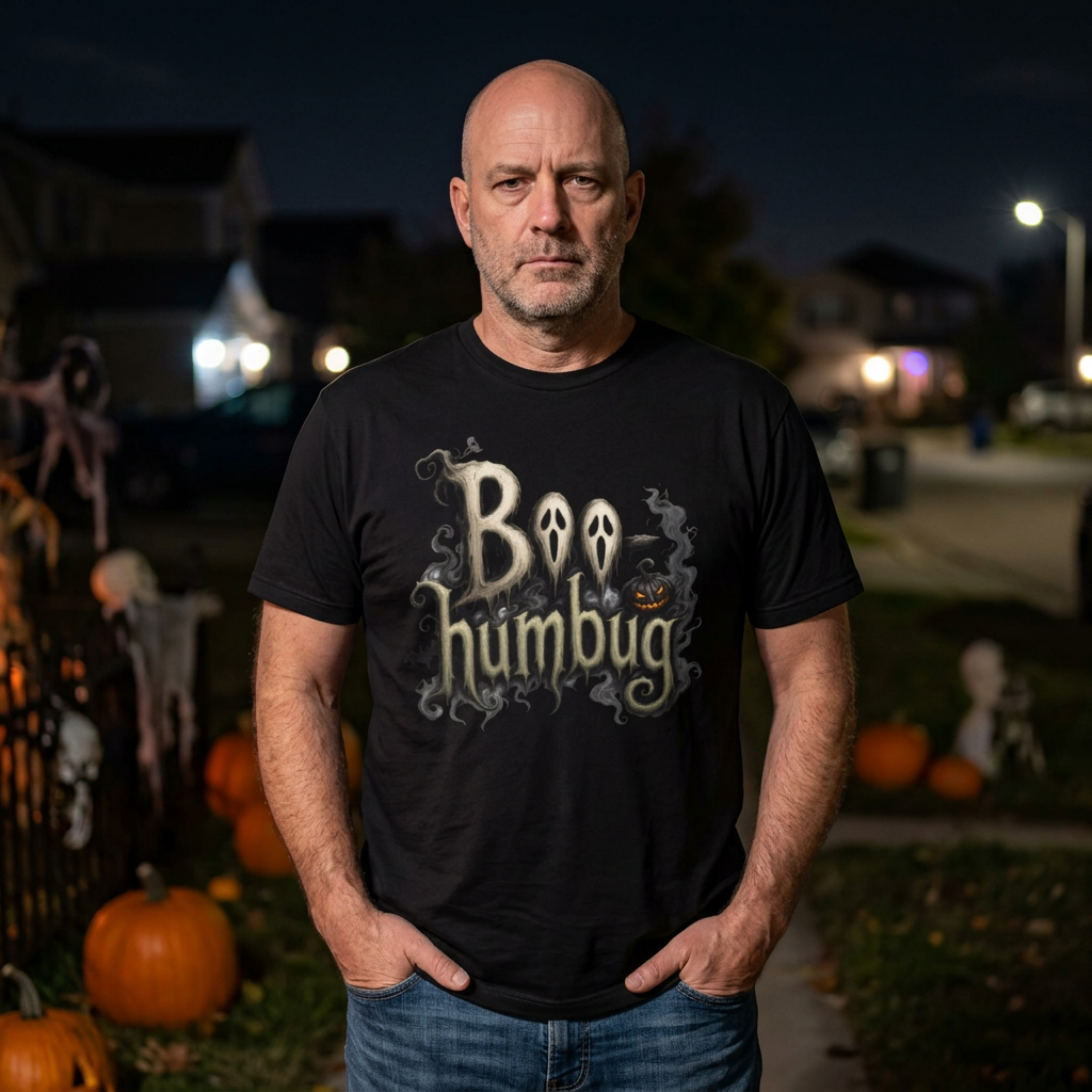 T-Shirt — 'Boo Humbug' Halloween Ghost Graphic Tee