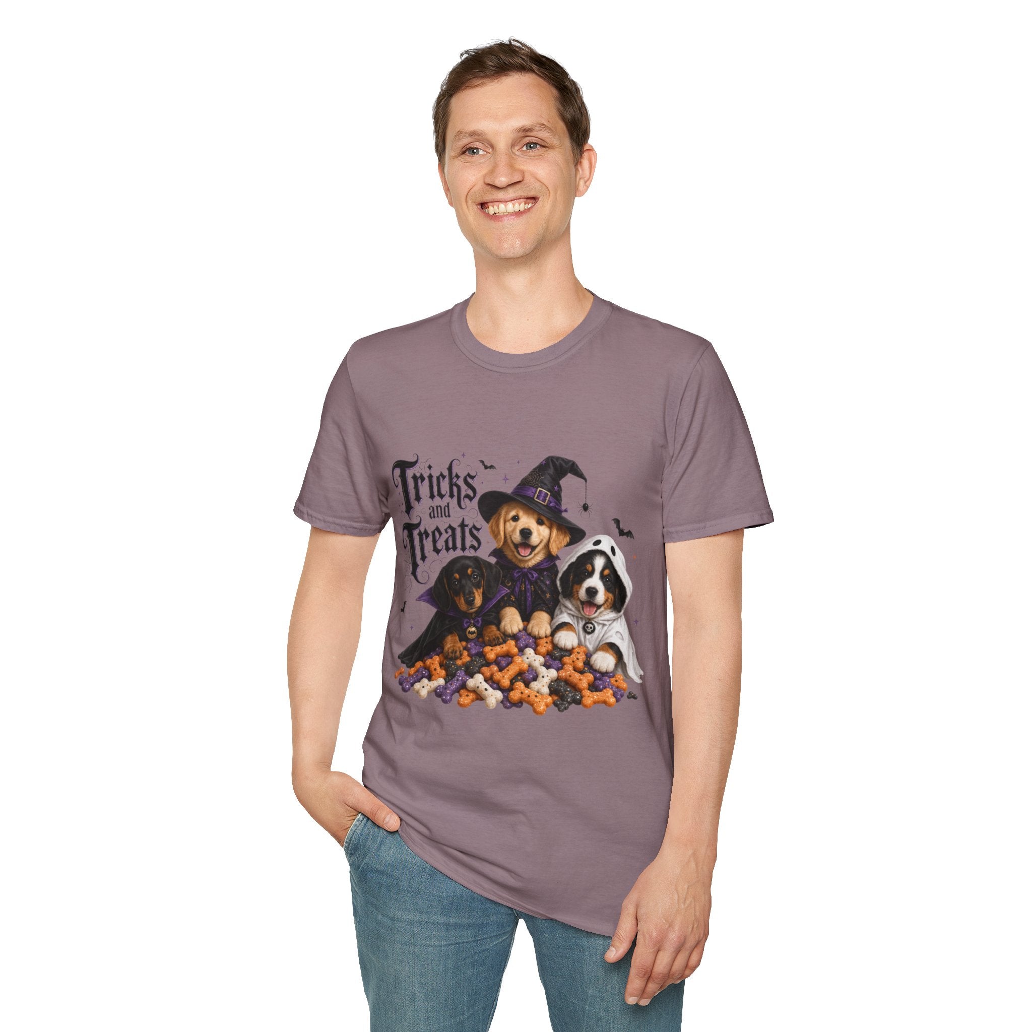 Tricks and Treats Halloween Dog T-Shirt