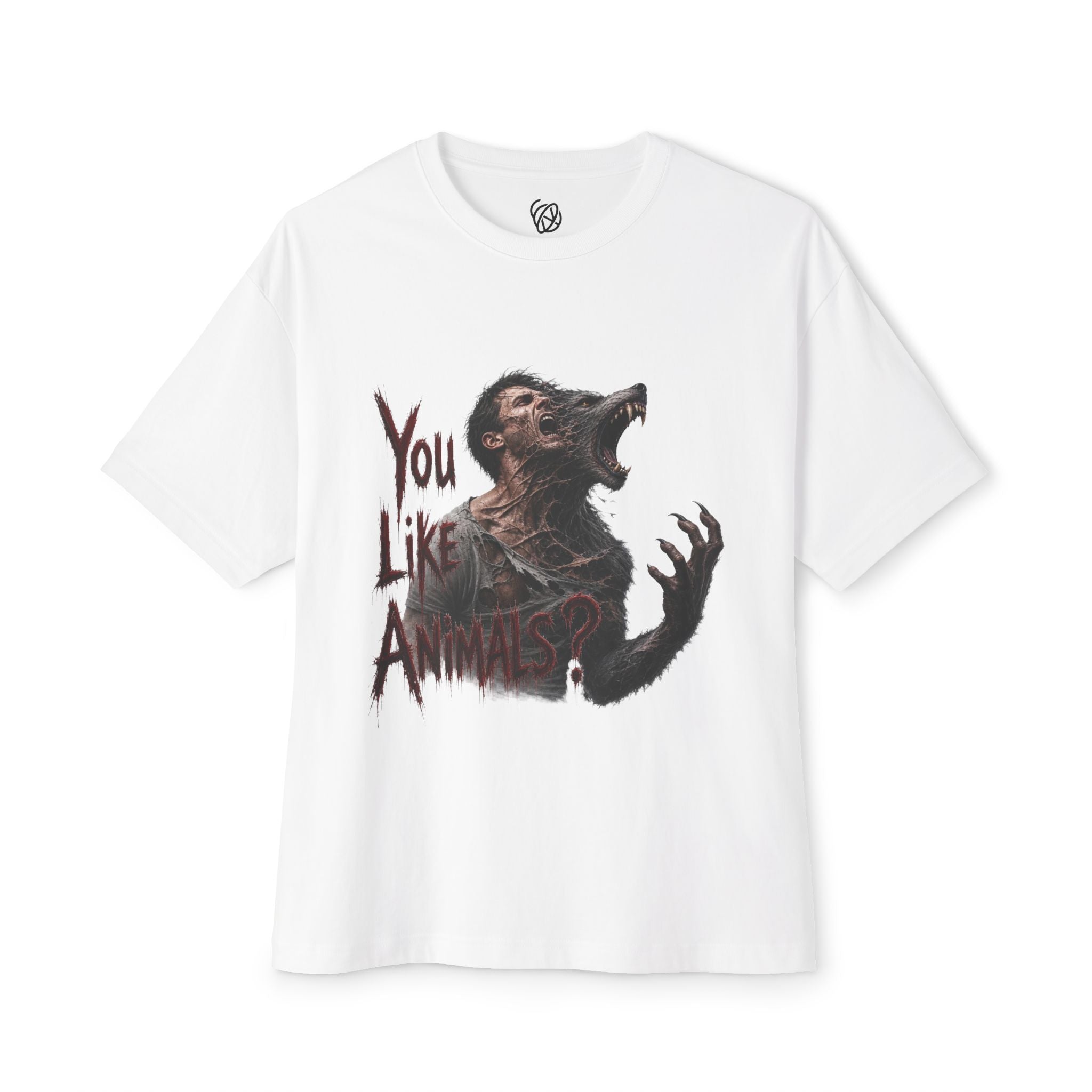 Werewolf Graphic Tee – "You Like Animals" Horror Shirt