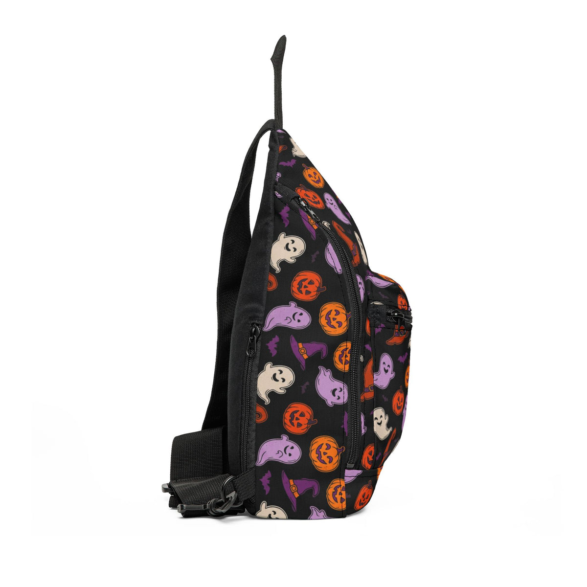 Halloween Ghost & Jack-O'-Lantern Sling Bag — Cute Spooky Crossbody Bag