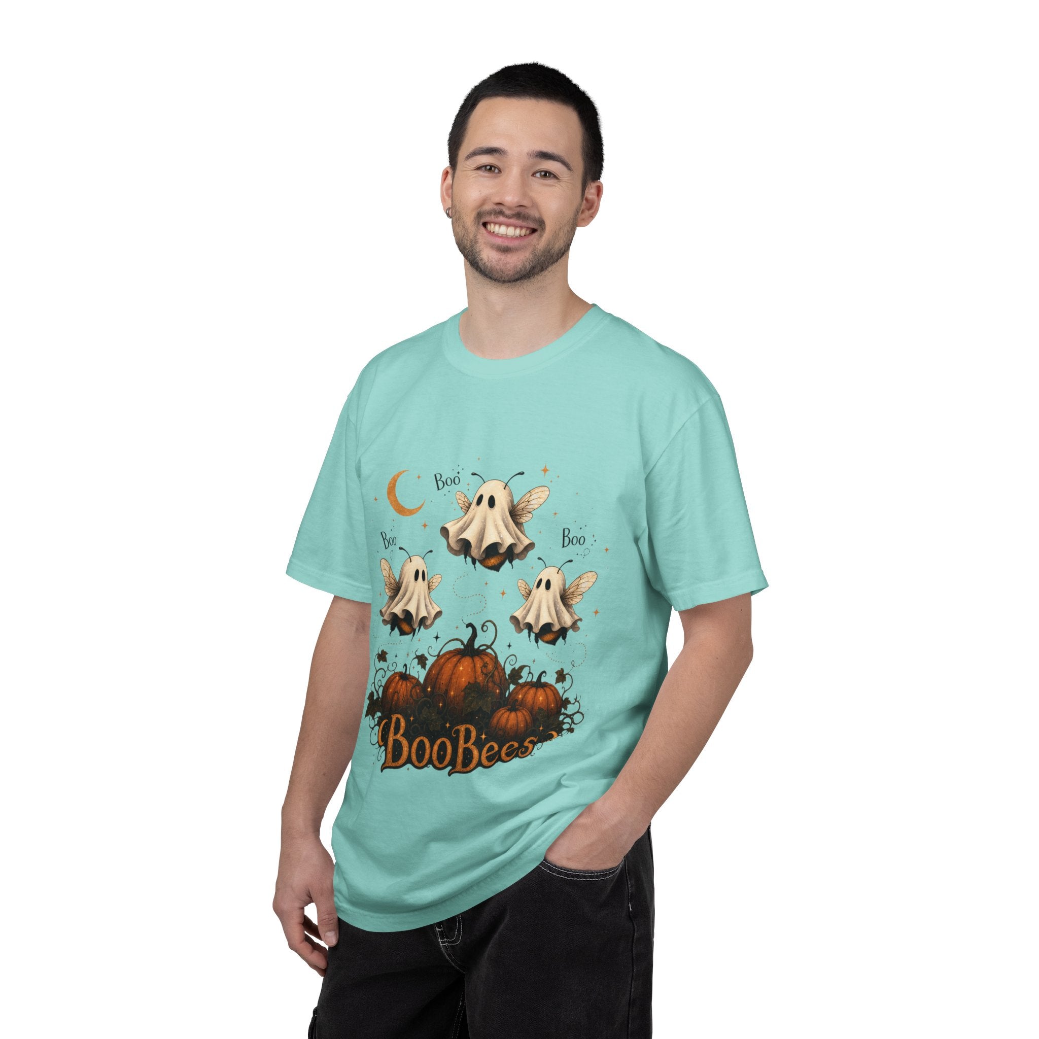 BooBees Halloween T-Shirt — Cute Ghost Bees & Pumpkins Graphic Tee