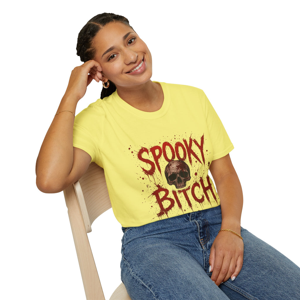 T-Shirt — "Spooky Bitch" Horror Skull Halloween Graphic Tee