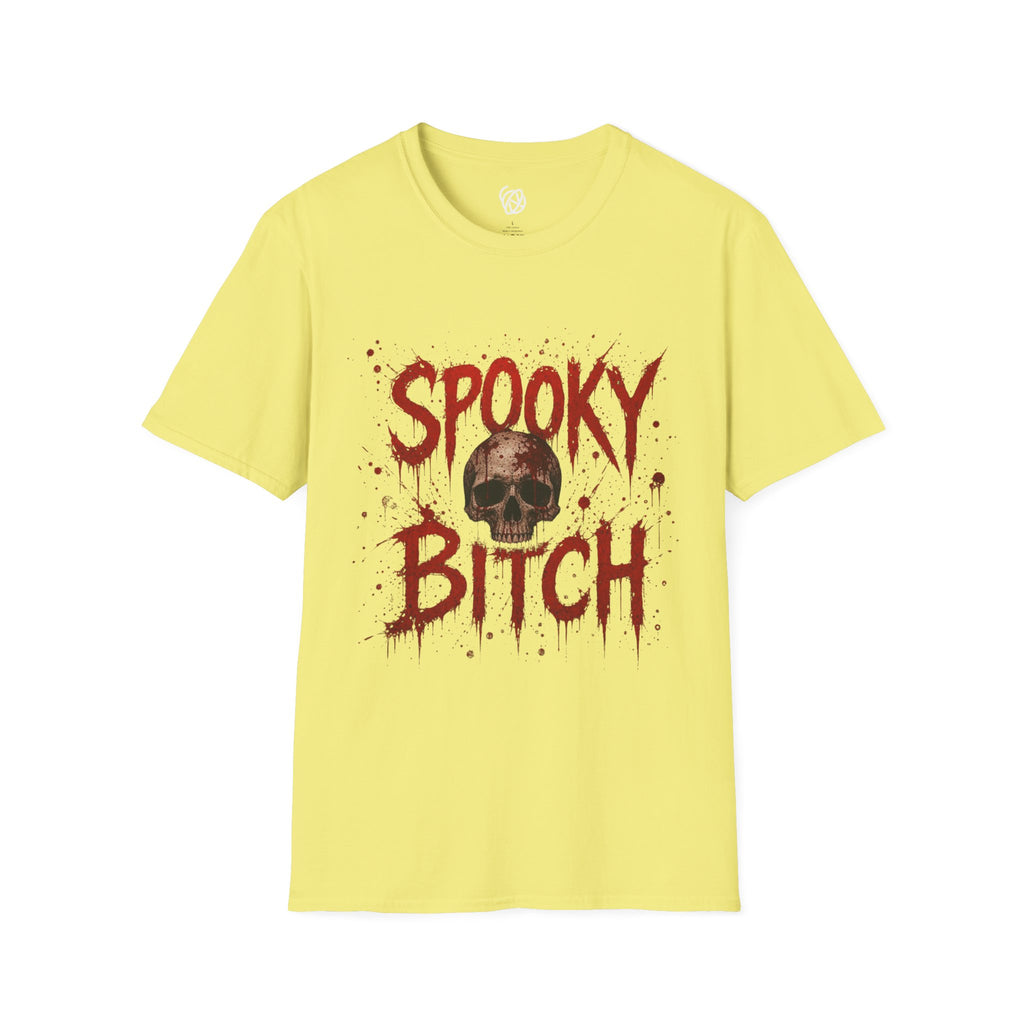 T-Shirt — "Spooky Bitch" Horror Skull Halloween Graphic Tee