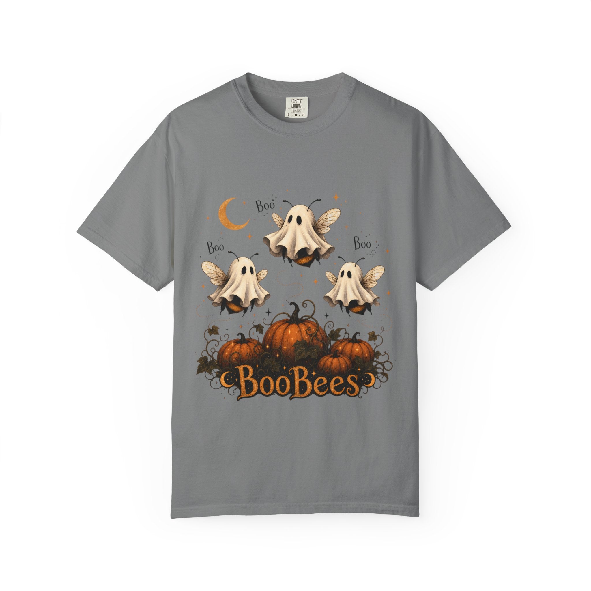BooBees Halloween T-Shirt — Cute Ghost Bees & Pumpkins Graphic Tee