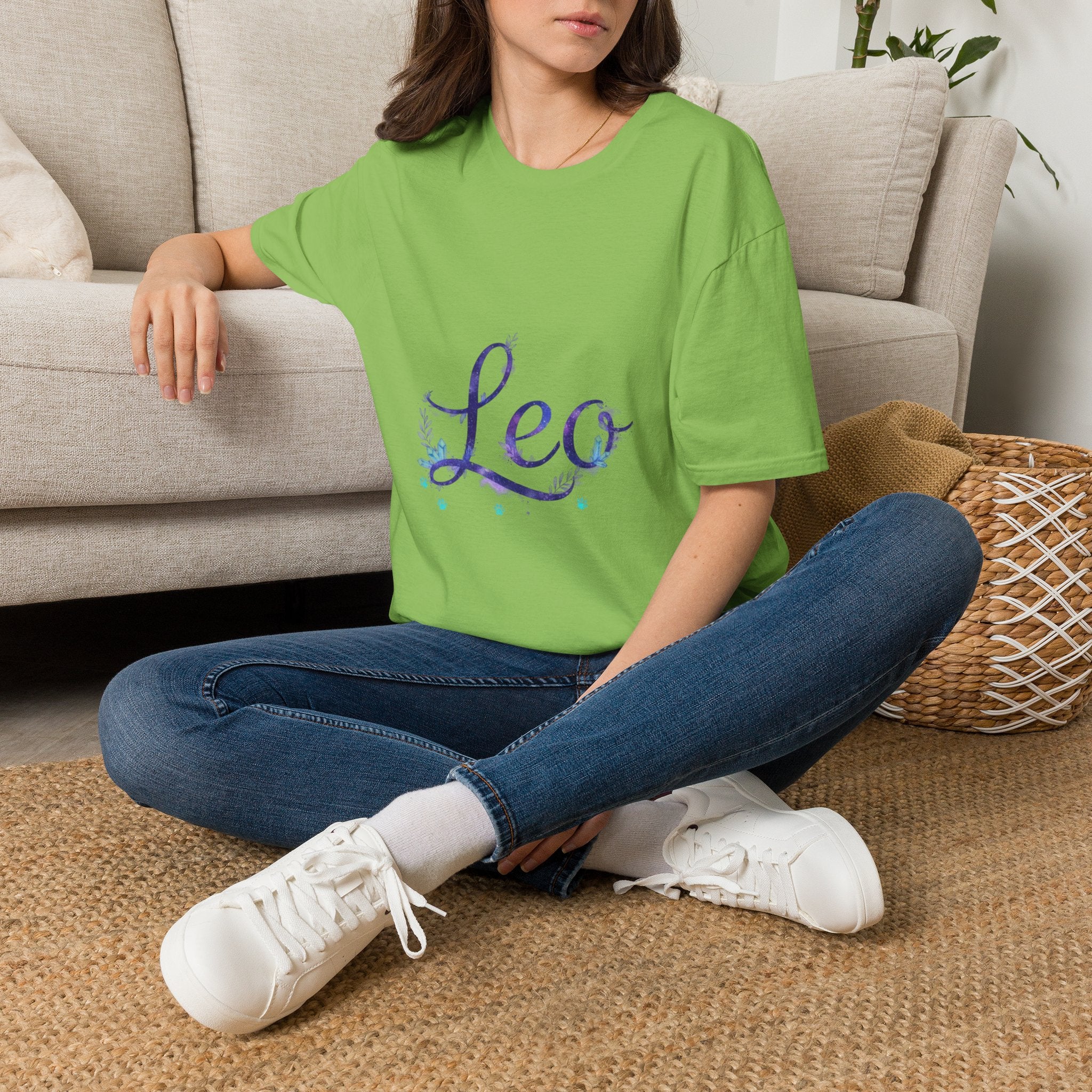 Leo Zodiac T-Shirt — Purple Constellation Astrology Tee