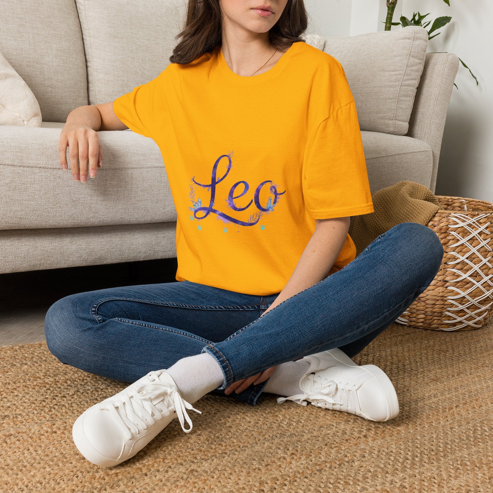 Leo Zodiac T-Shirt — Purple Constellation Astrology Tee
