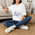 Leo Zodiac T-Shirt — Purple Constellation Astrology Tee