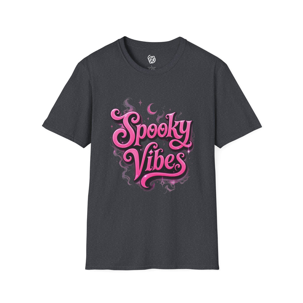 Spooky Vibes T-Shirt — Pink Retro Halloween Graphic Tee