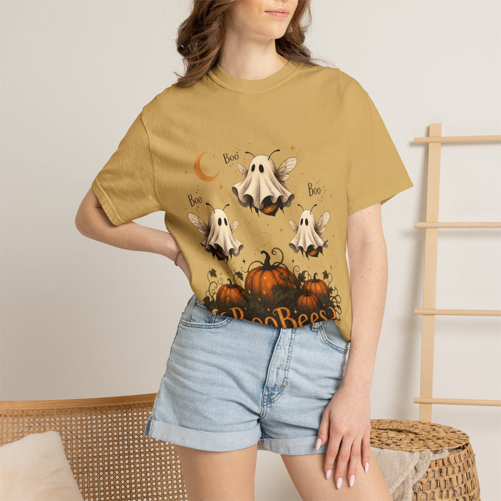 BooBees Halloween T-Shirt — Cute Ghost Bees & Pumpkins Graphic Tee