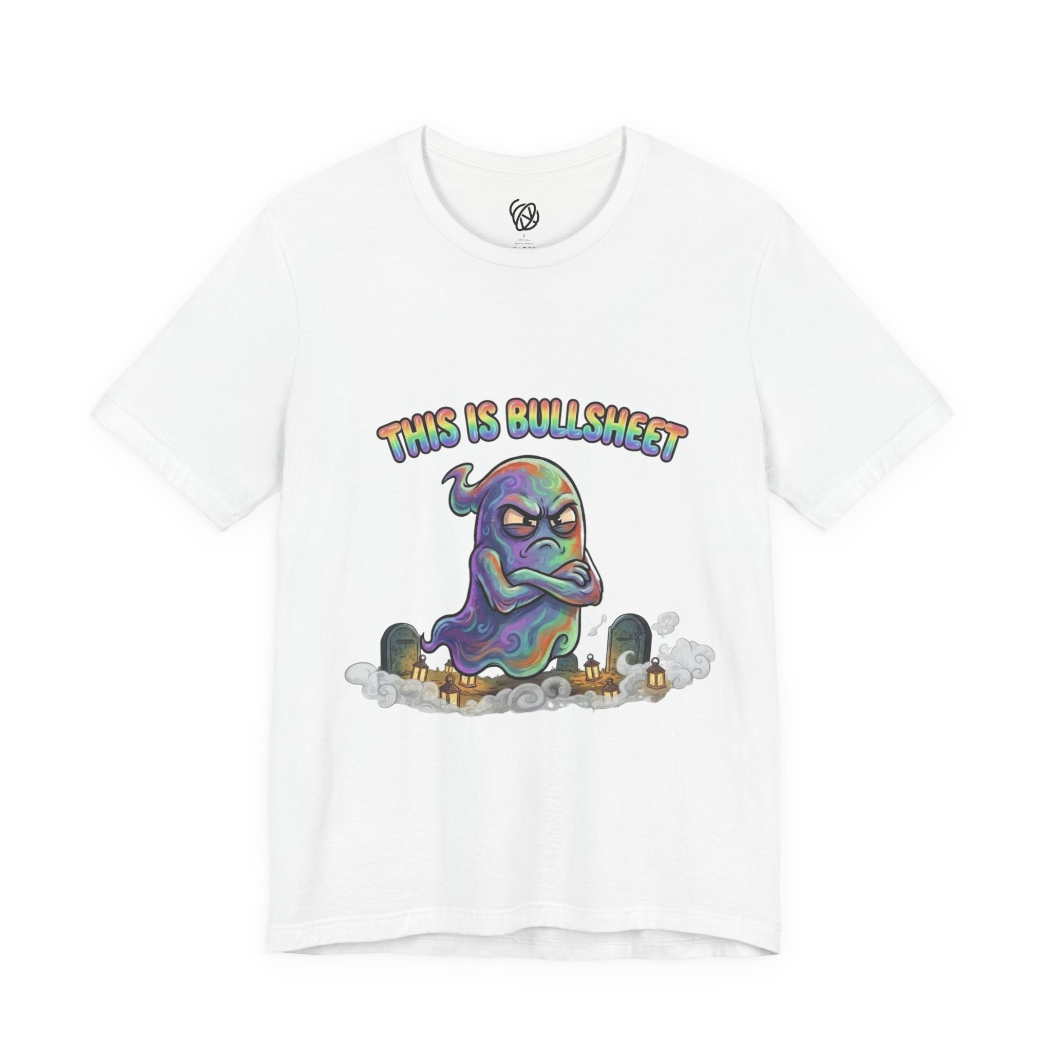 "This Is Bullsheet" Ghost T-Shirt — Funny Halloween Humor Graphic Tee