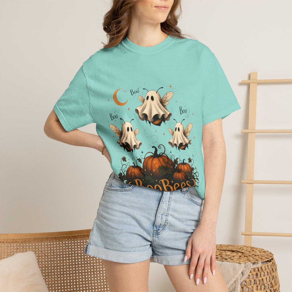 BooBees Halloween T-Shirt — Cute Ghost Bees & Pumpkins Graphic Tee