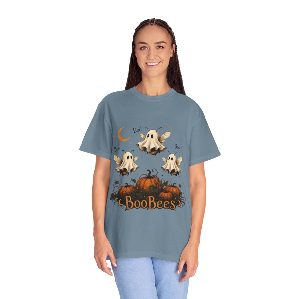 BooBees Halloween T-Shirt — Cute Ghost Bees & Pumpkins Graphic Tee