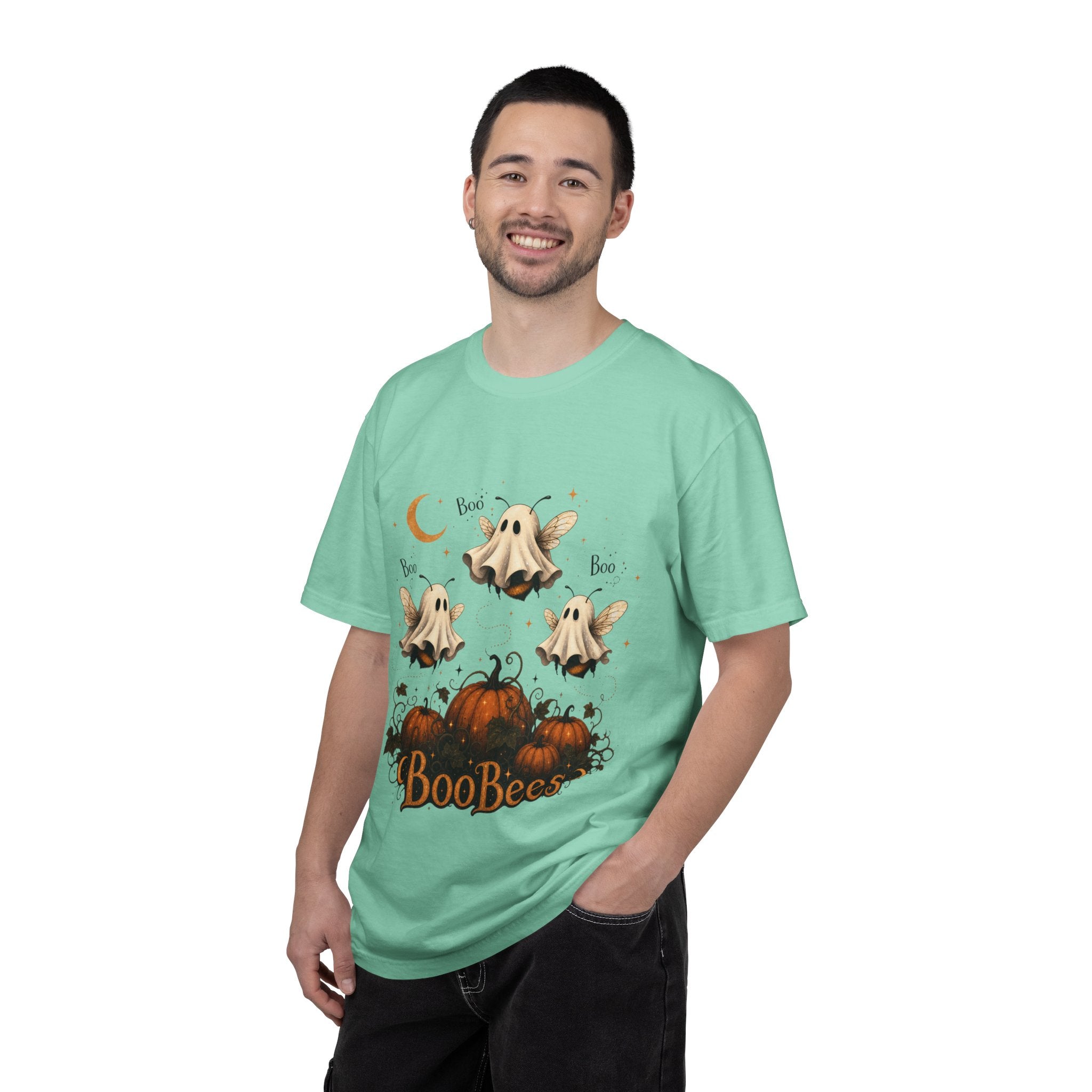 BooBees Halloween T-Shirt — Cute Ghost Bees & Pumpkins Graphic Tee