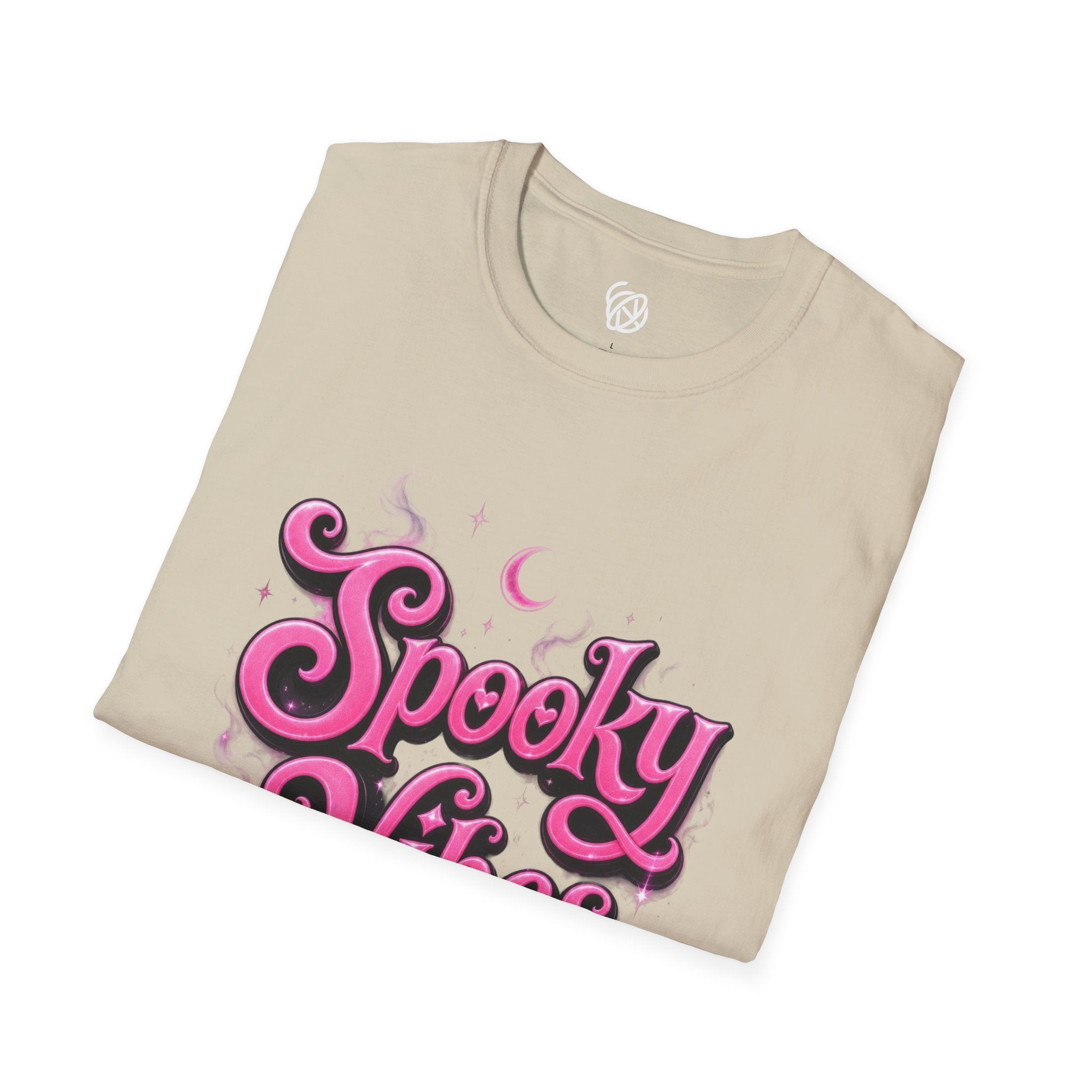 Spooky Vibes T-Shirt — Pink Retro Halloween Graphic Tee
