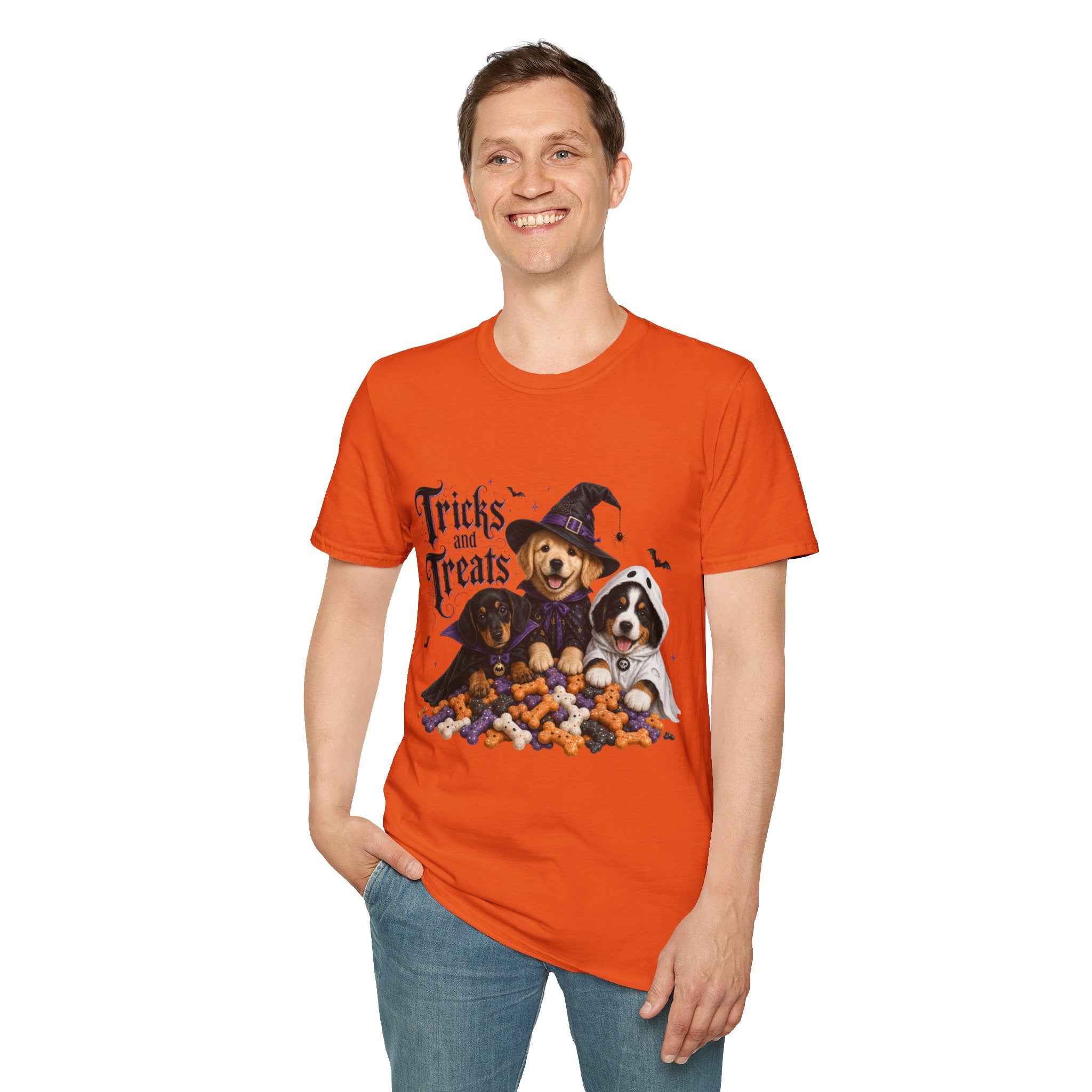 Tricks and Treats Halloween Dog T-Shirt