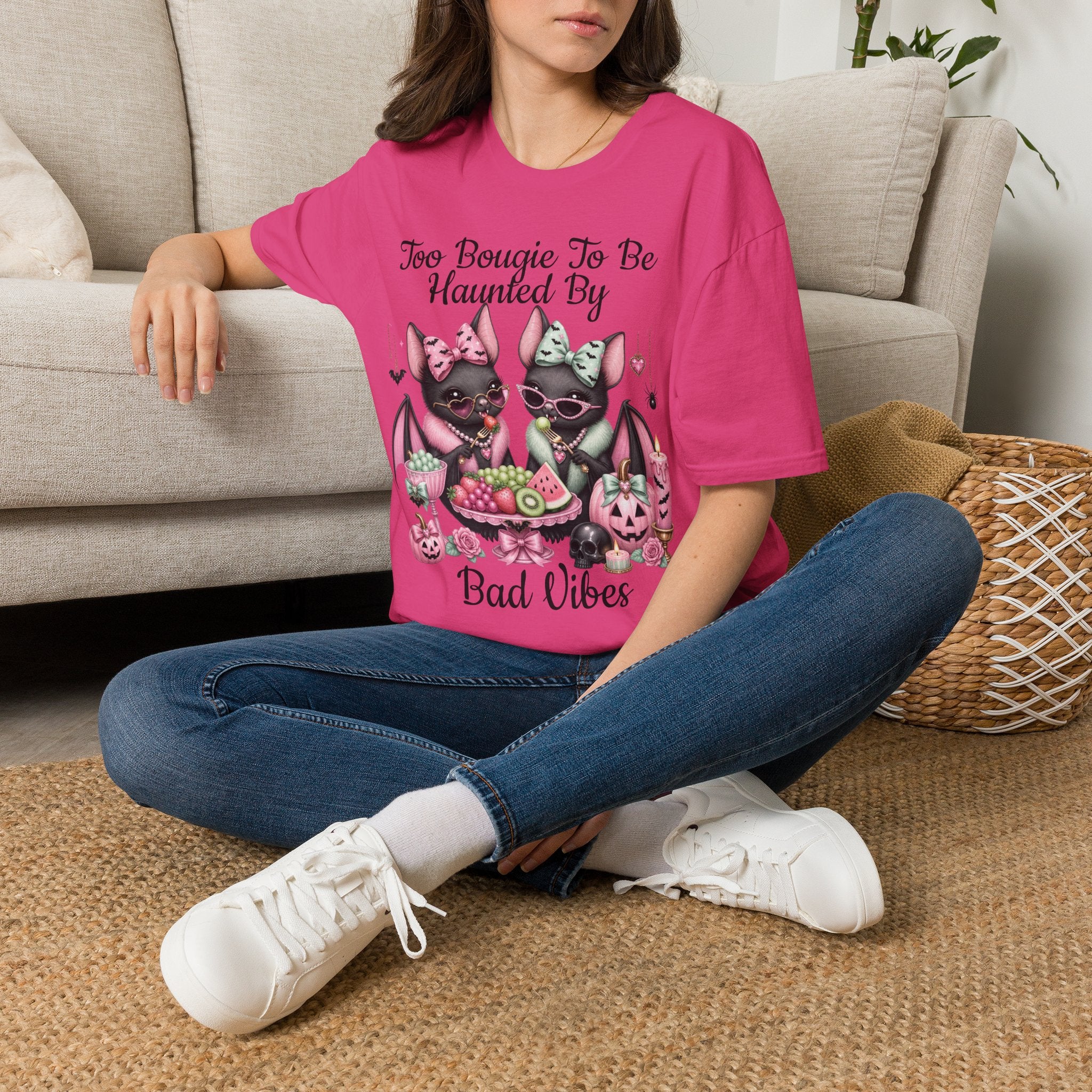 Bat Sisters Graphic Tee — Cute Gothic Kawaii Bats with Bows